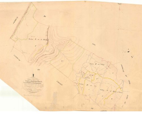 Échenevex - 3 P 6048 - 3 P 6048 -  Tableau d'assemblage  (1845)