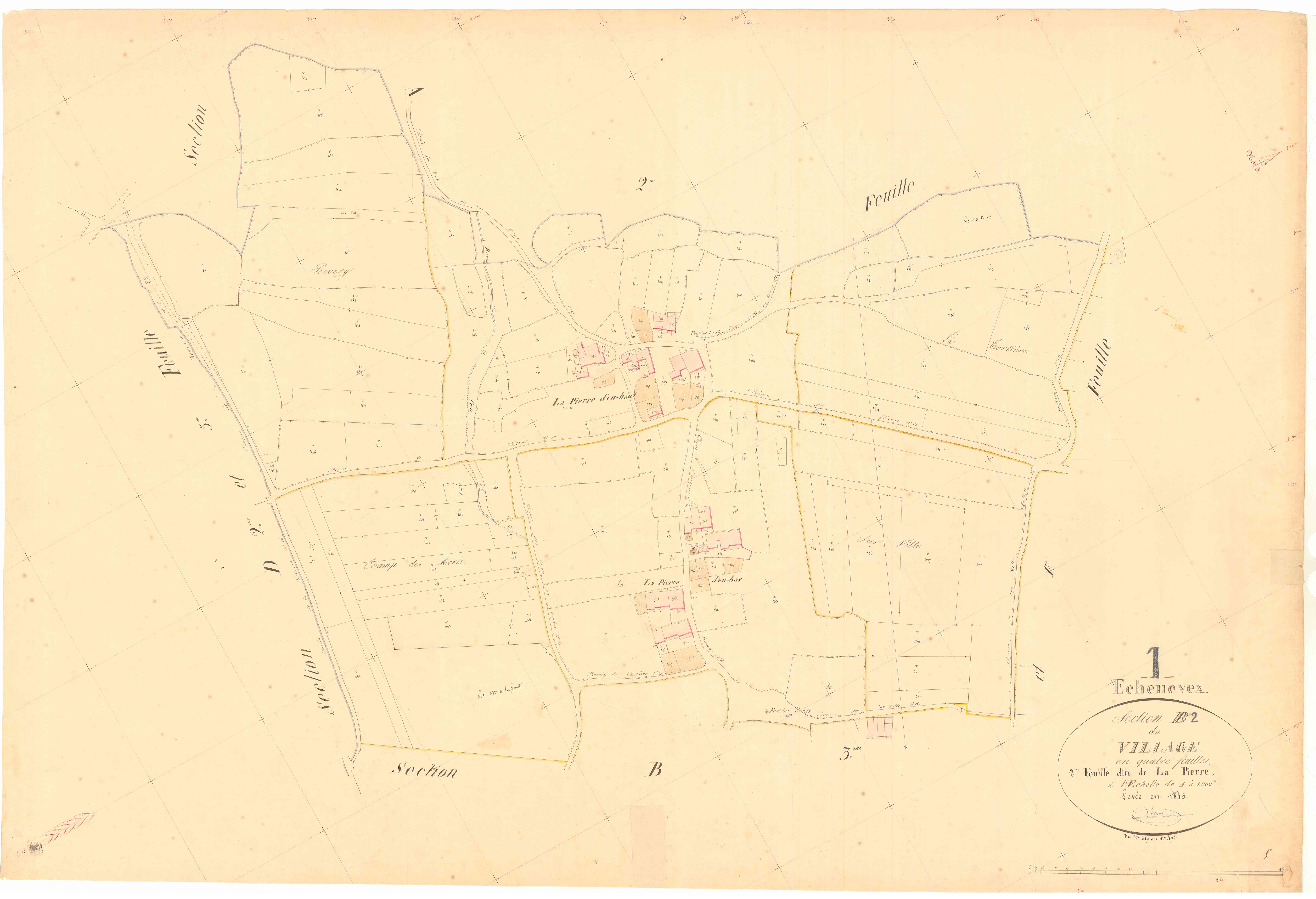 Échenevex - 3 P 6052 - 3 P 6052 -  Feuille 2  (1845)