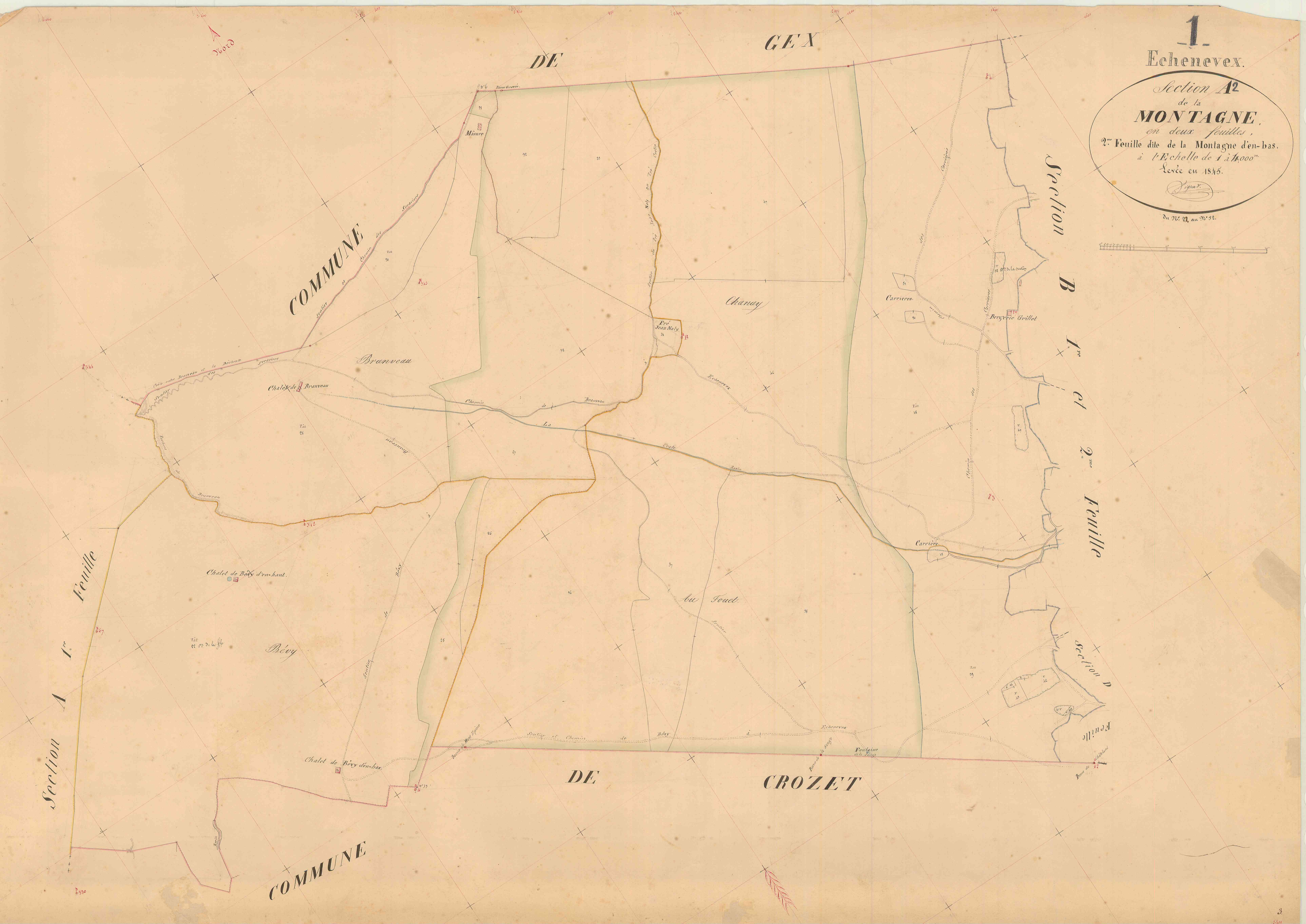 Échenevex - 3 P 6050 - 3 P 6050 -  Feuille 2  (1845)