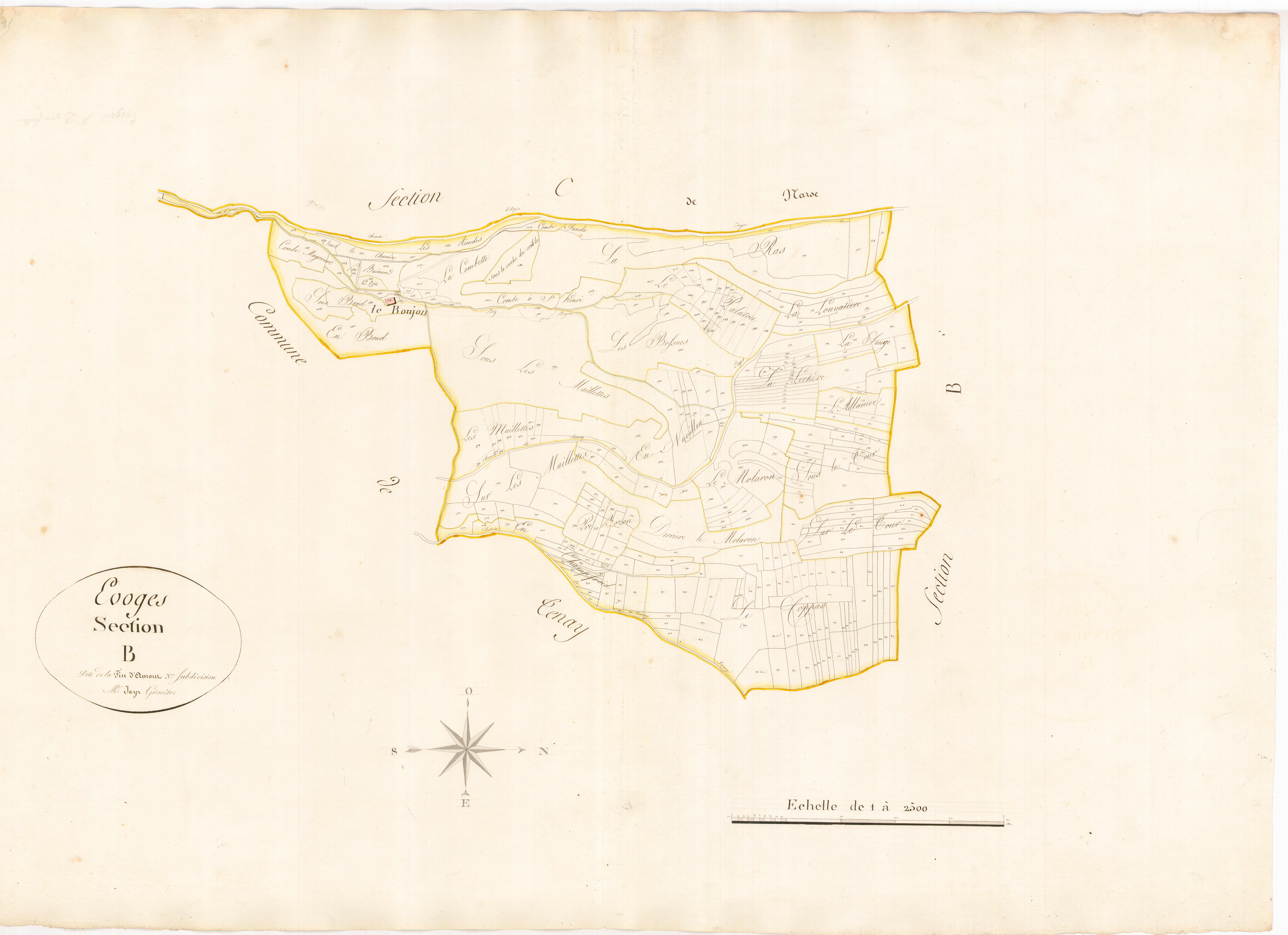 Évosges - 3 P 10113-5 - 3 P 10113-5 - Feuille 3 (1812)