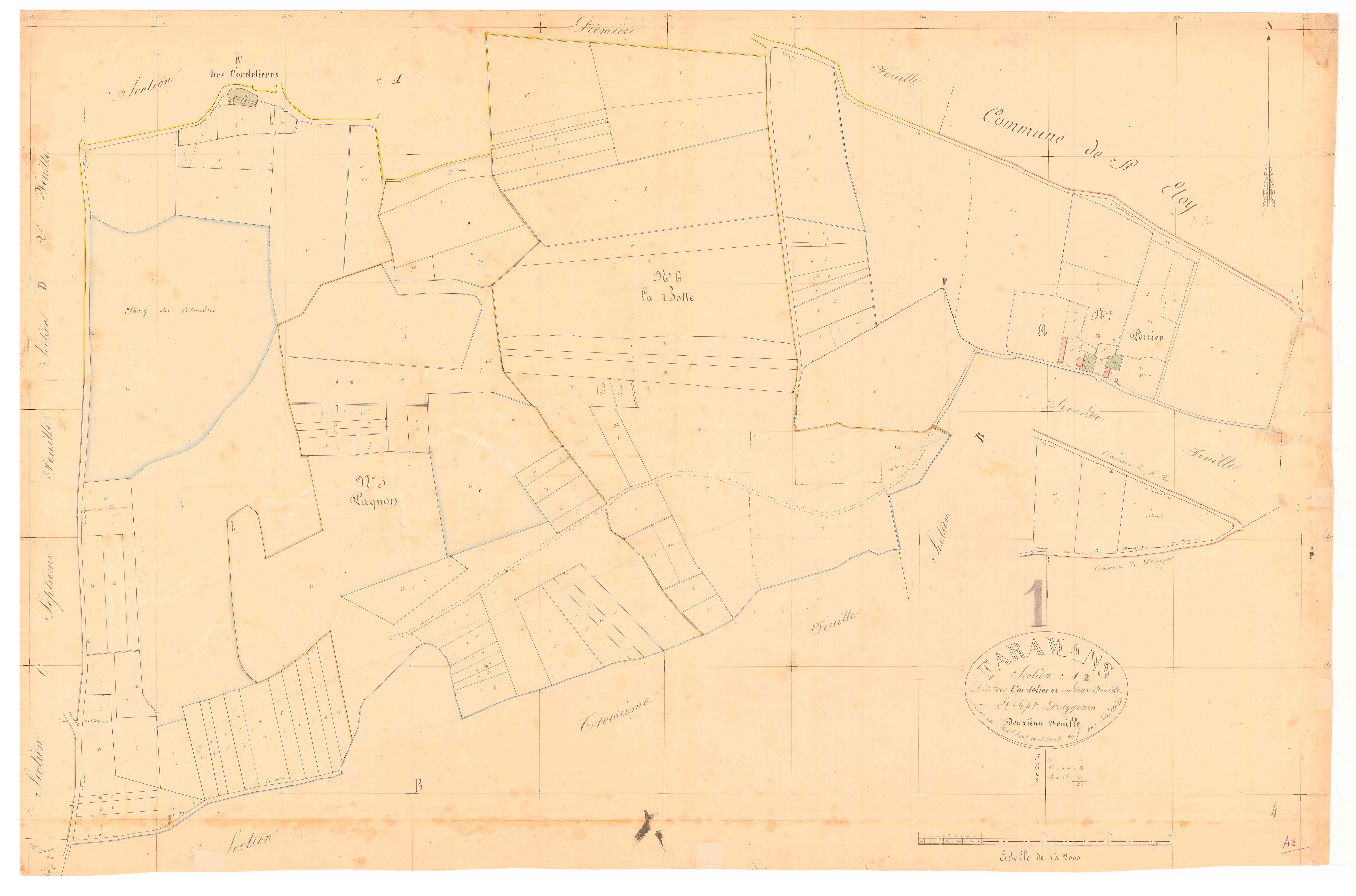 Faramans - 3 P 6086 - 3 P 6086 -  Feuille 2  (1839)
