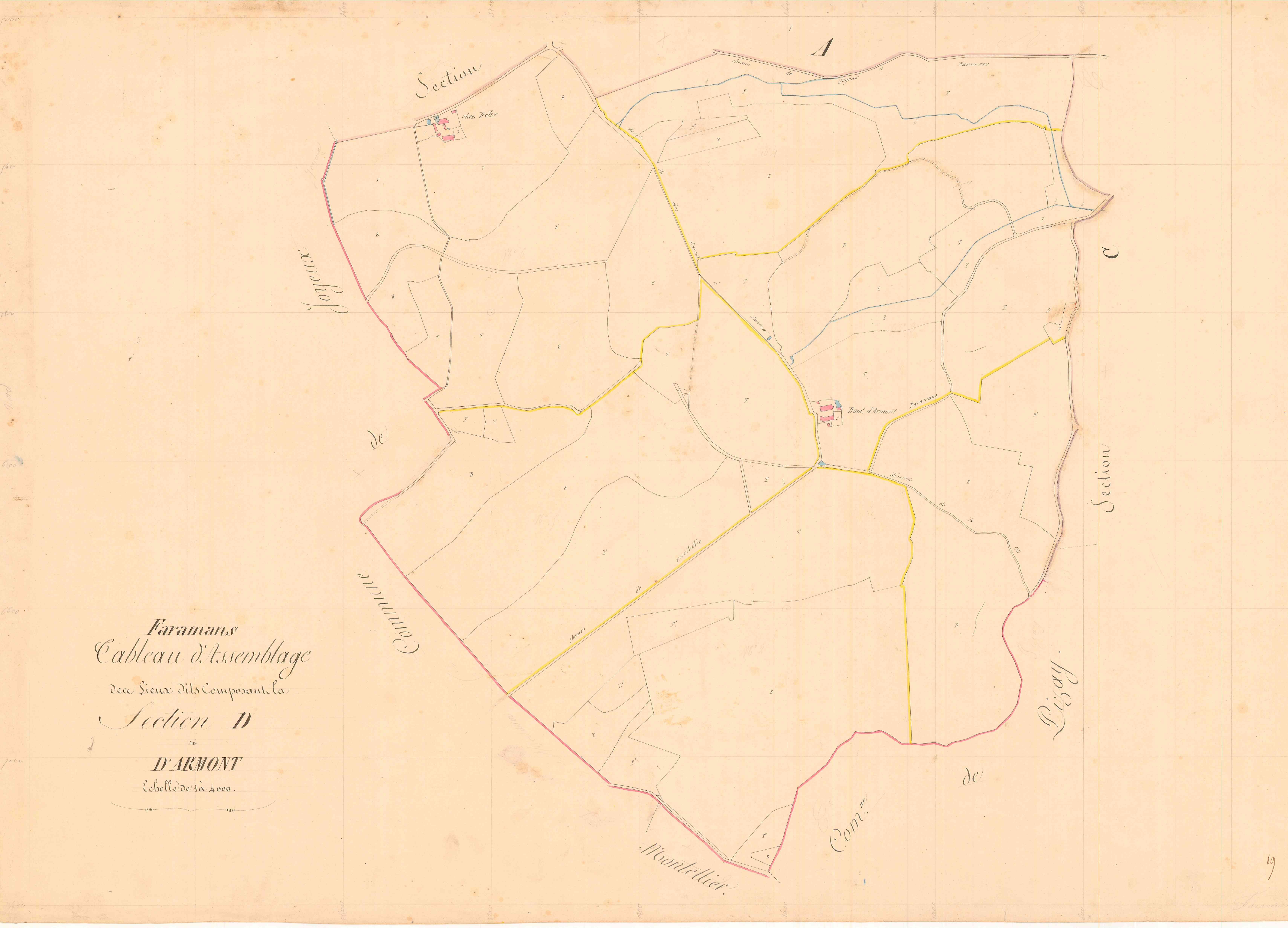 Faramans - 3 P 6084 - 3 P 6084 -  Section D  (1839)