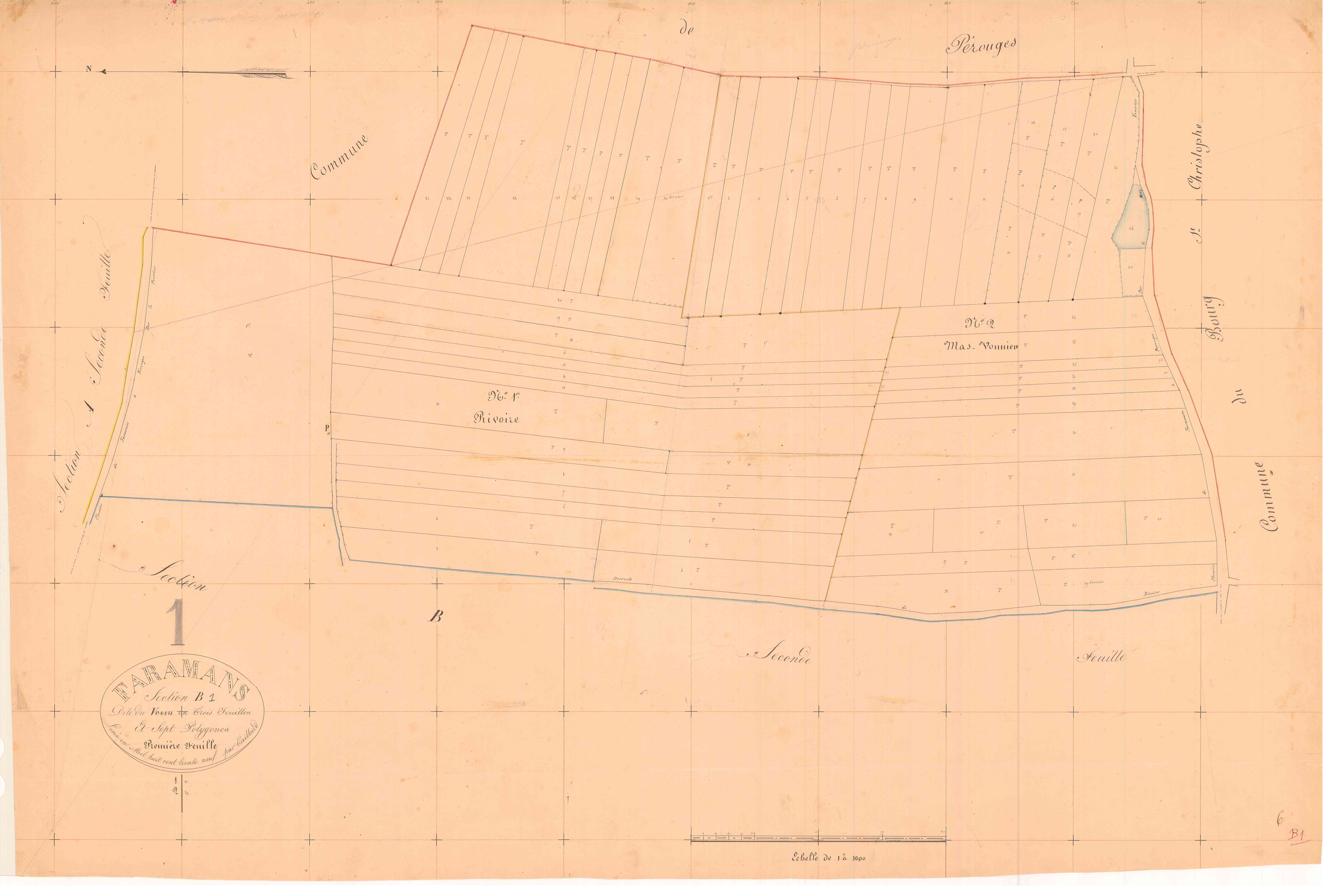 Faramans - 3 P 6087 - 3 P 6087 -  Feuille 1  (1839)