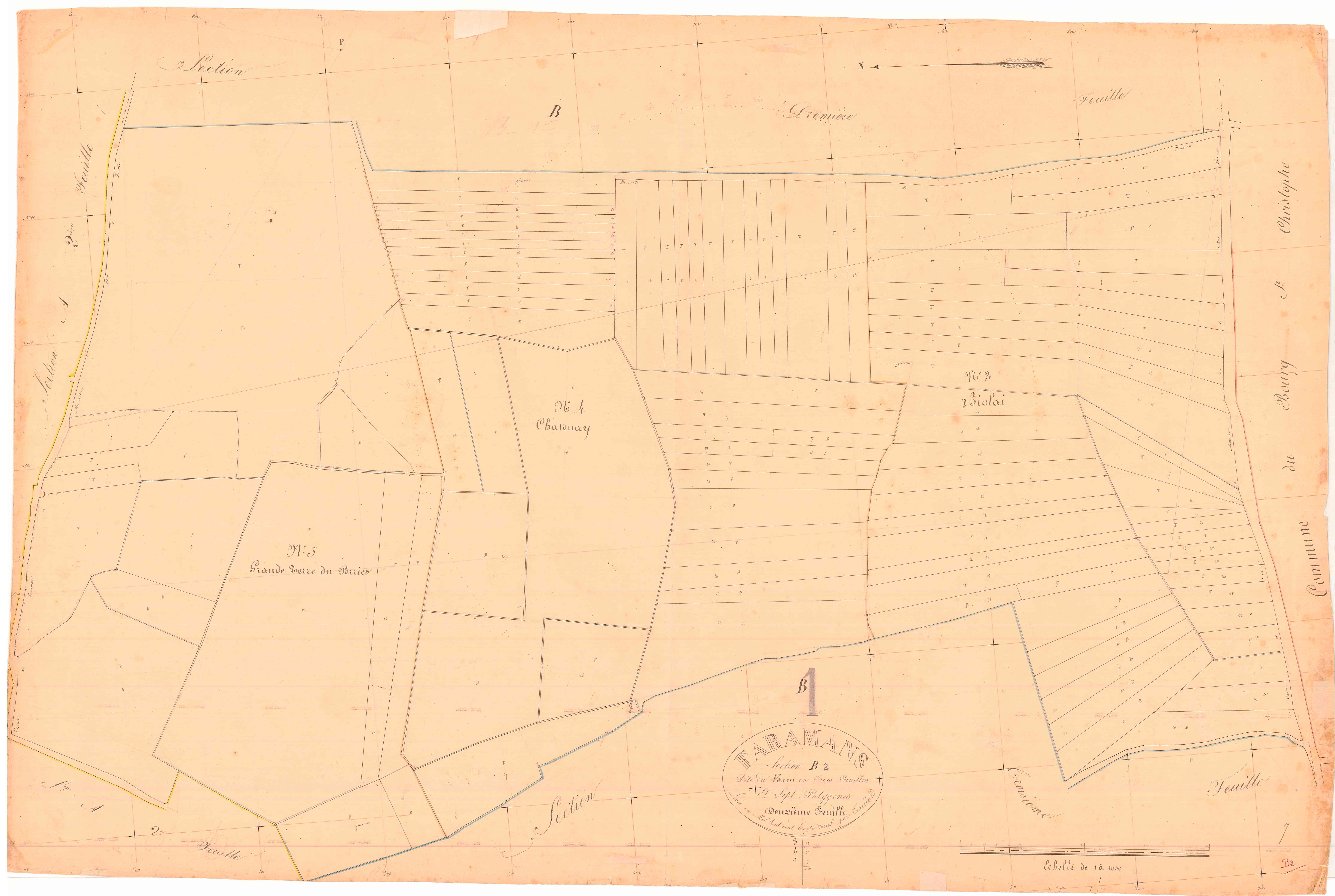 Faramans - 3 P 6088 - 3 P 6088 -  Feuille 2  (1839)