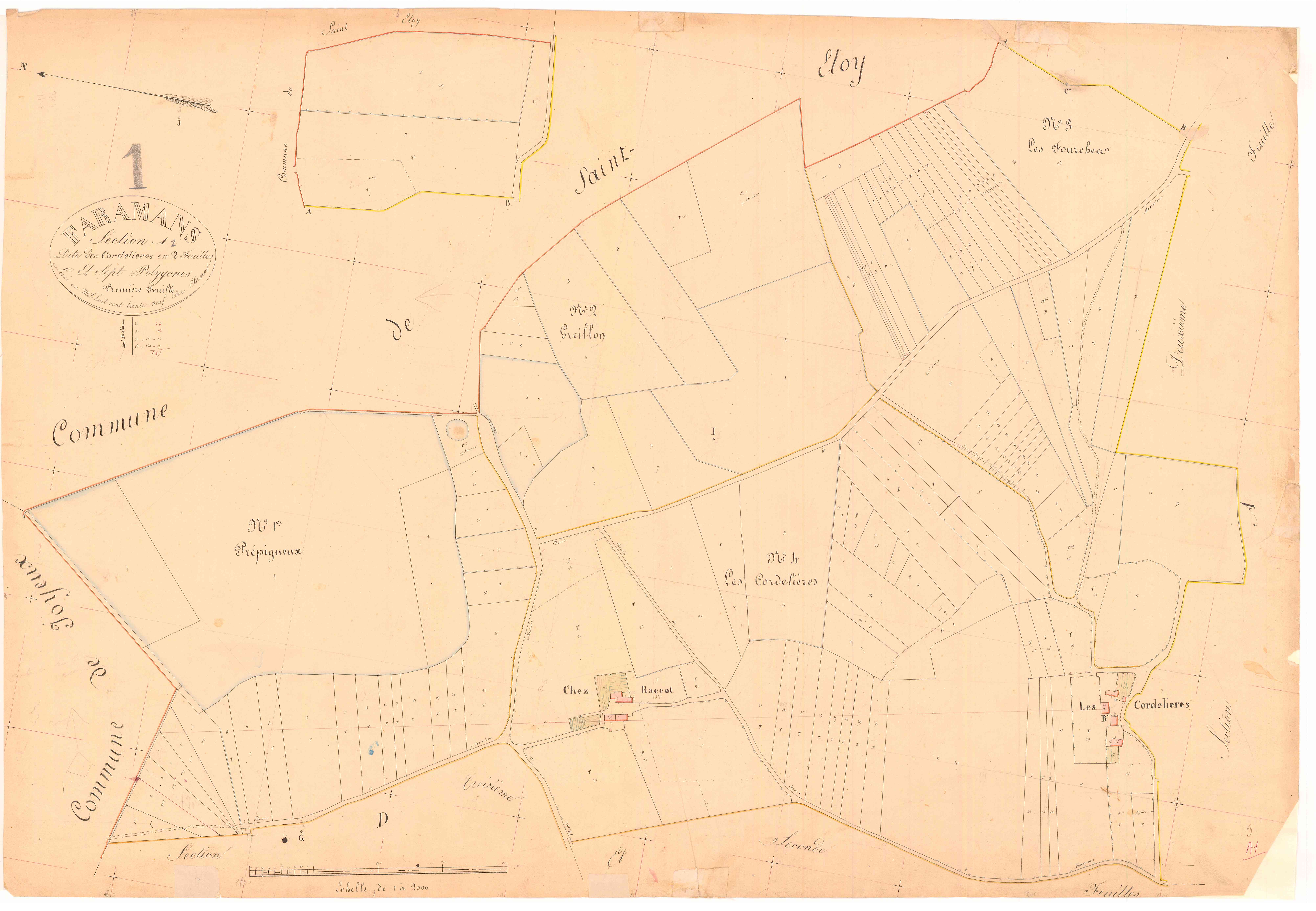 Faramans - 3 P 6085 - 3 P 6085 -  Feuille 1  (1839)