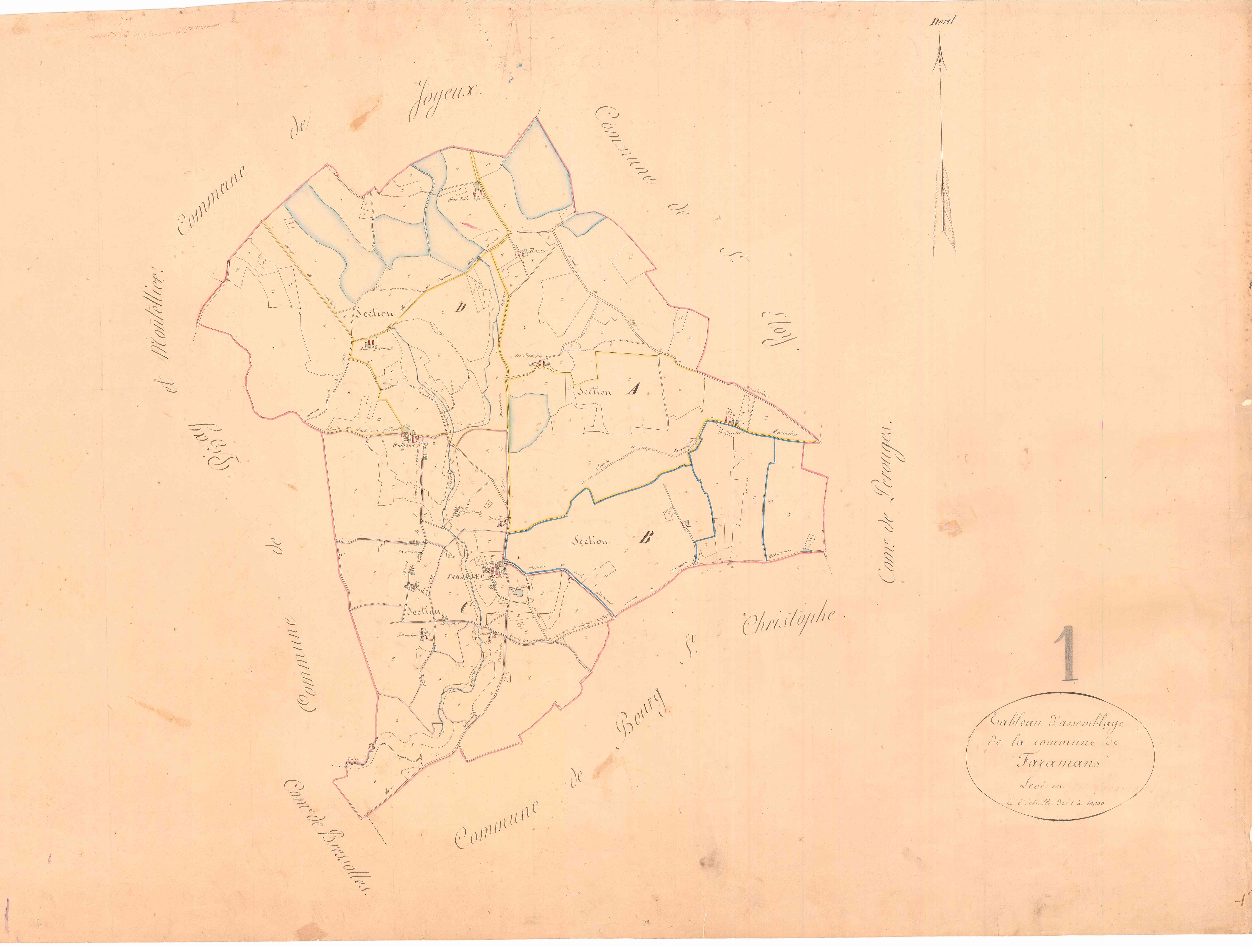 Faramans - 3 P 6080 - 3 P 6080 -  Tableau général  (1839)