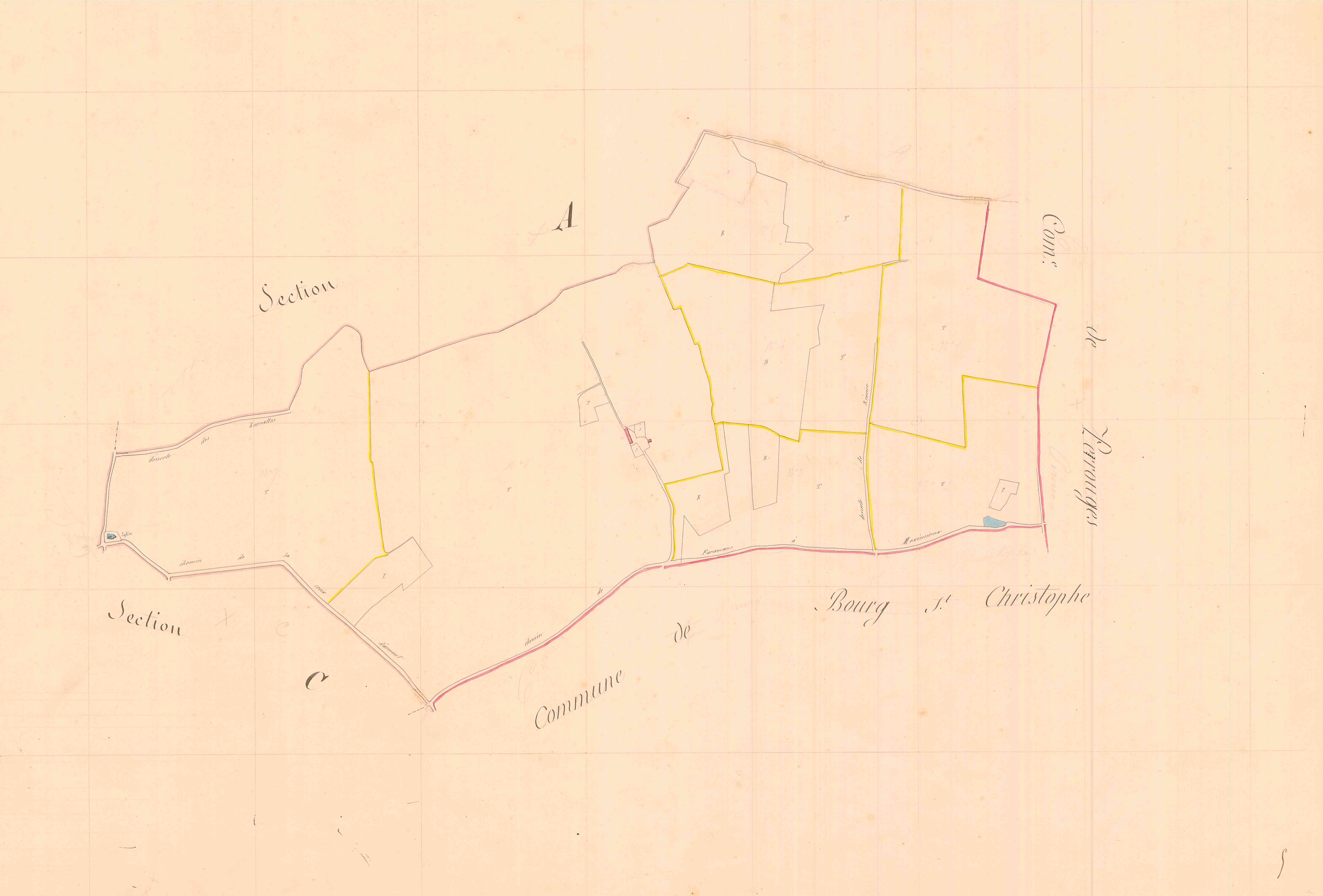 Faramans - 3 P 6082 - 3 P 6082 -  Section B  (1839)