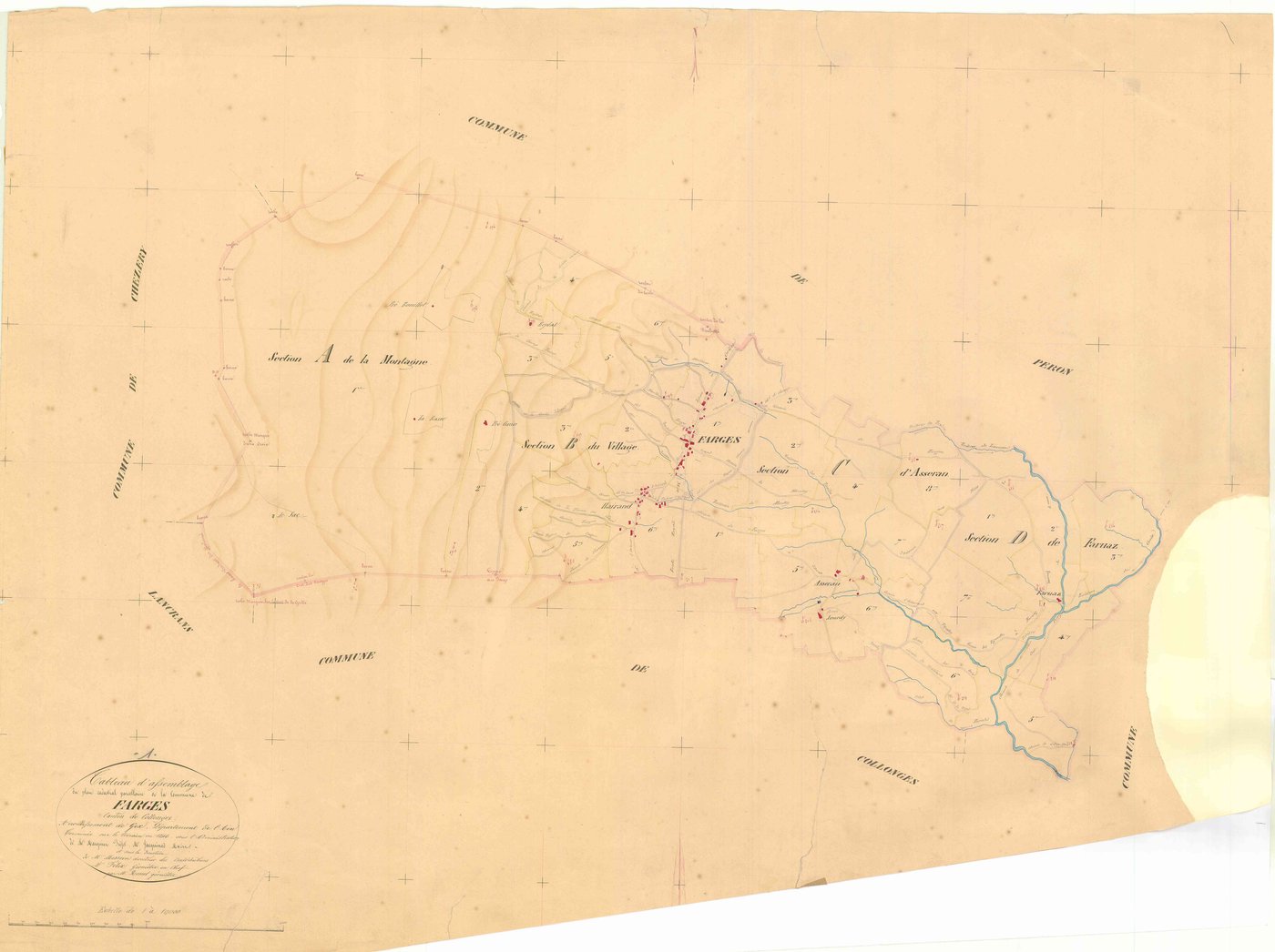 Farges - 3 P 6107 - 3 P 6107 -  Tableau d'assemblage  (1846)