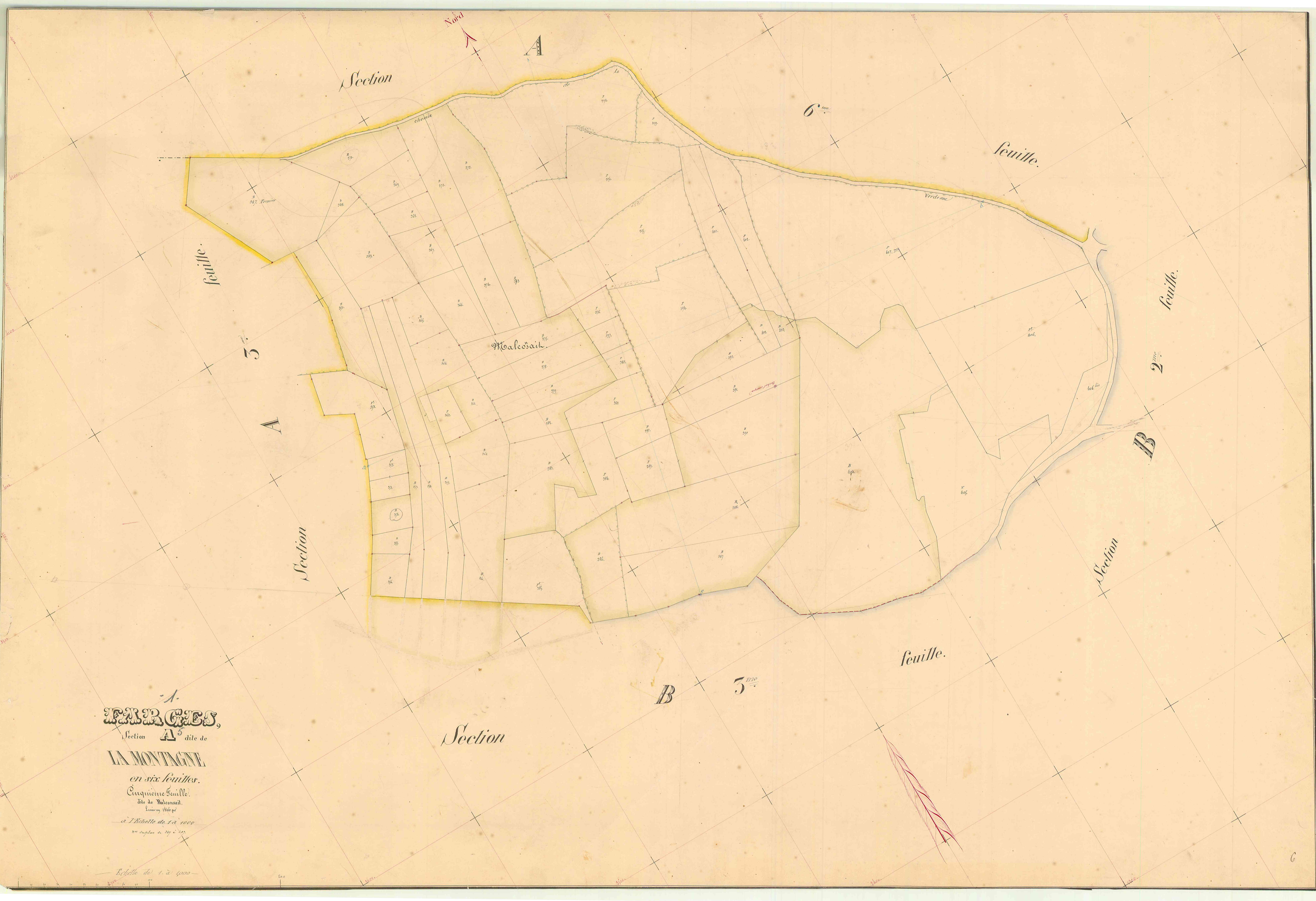 Farges - 3 P 6112 - 3 P 6112 -  Feuille 5  (1846)