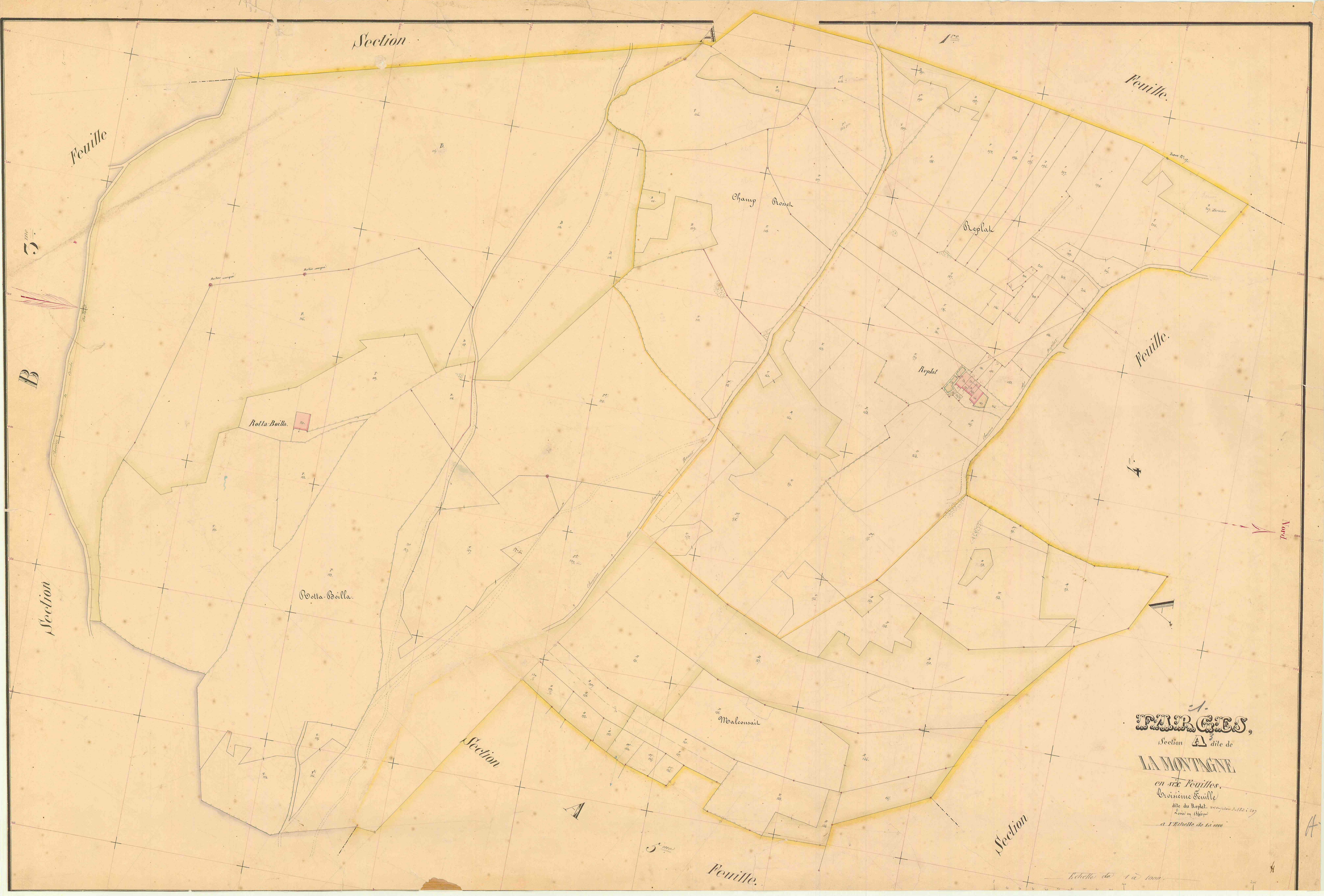 Farges - 3 P 6110 - 3 P 6110 -  Feuille 3  (1846)