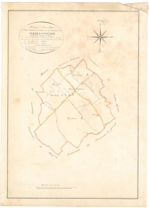 Ferney-Voltaire - 3 P 10180-1 - 3 P 10180-1 -  Tableau d'assemblage  (1806)