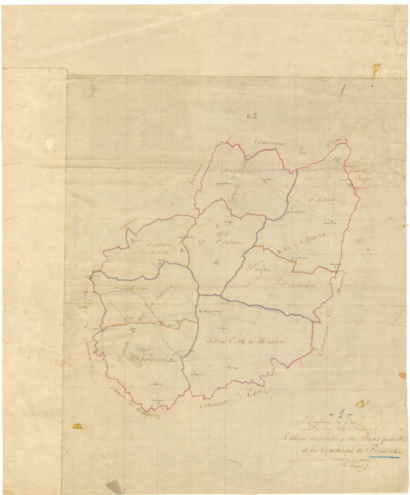Foissiat - 3 P 6182 - 3 P 6182 -  Tableau d'assemblage  (1810)