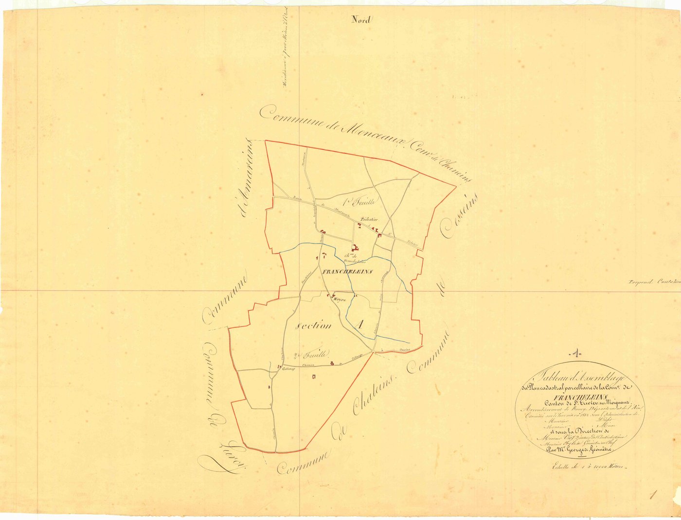 Francheleins - 3 P 6199 - 3 P 6199 -  Tableau d'assemblage  (1831)