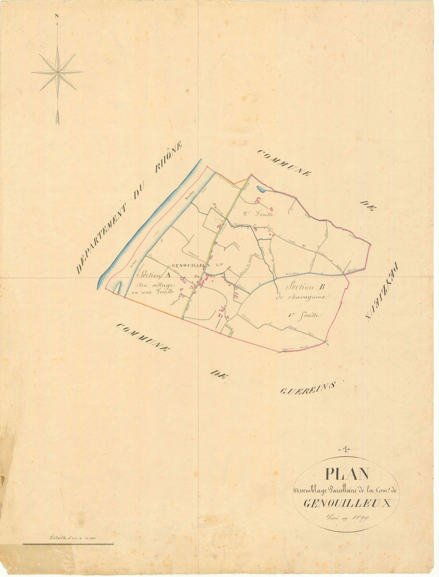 Genouilleux - 3 P 6217 - 3 P 6217 -  Tableau d'assemblage  (1829)