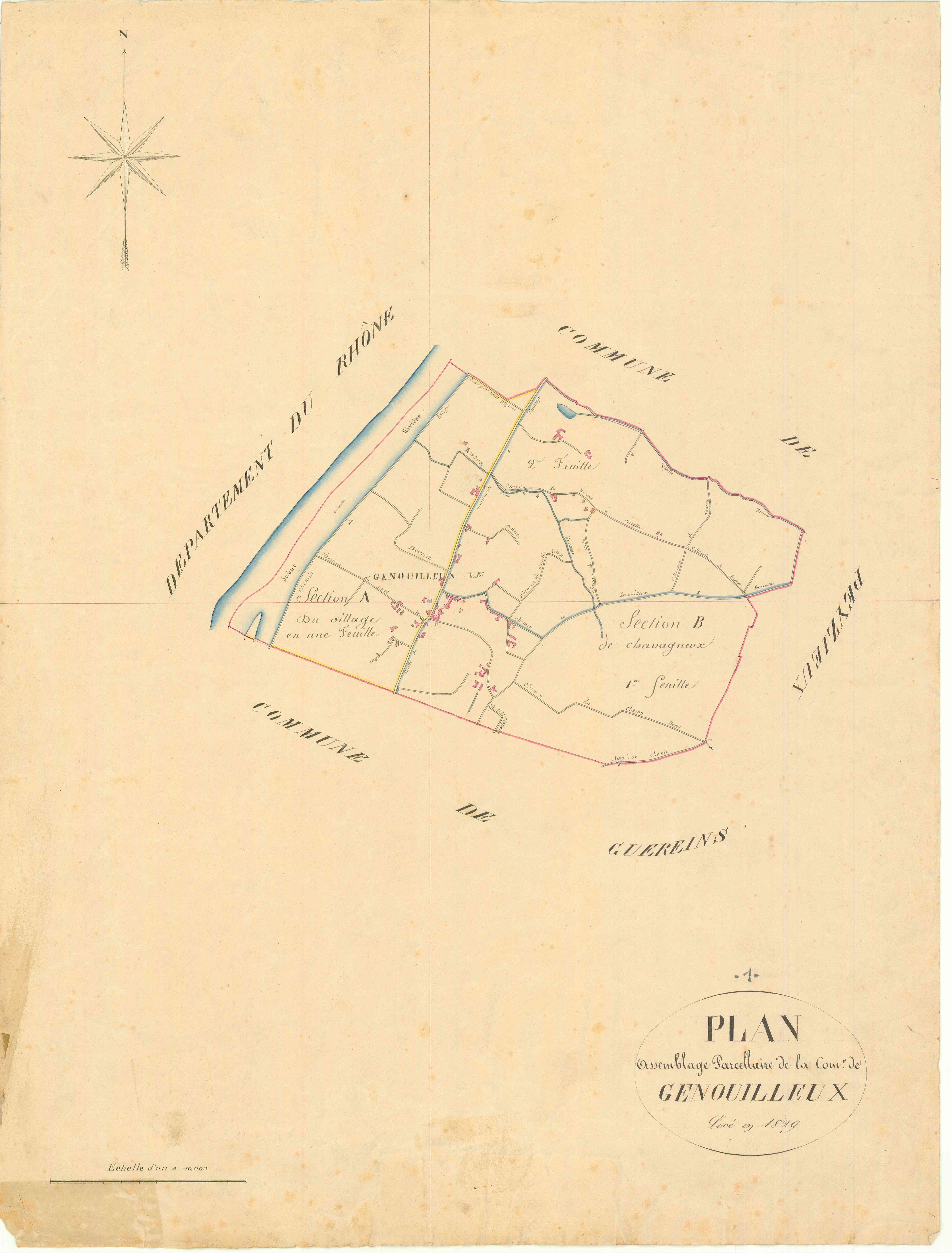 Genouilleux - 3 P 6217 - 3 P 6217 -  Tableau d'assemblage  (1829)