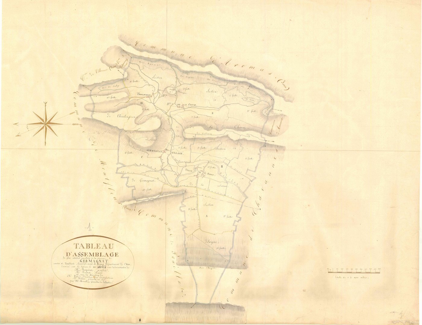 Germagnat - 3 P 6232 - 3 P 6232 -  Tableau d'assemblage  (1824)