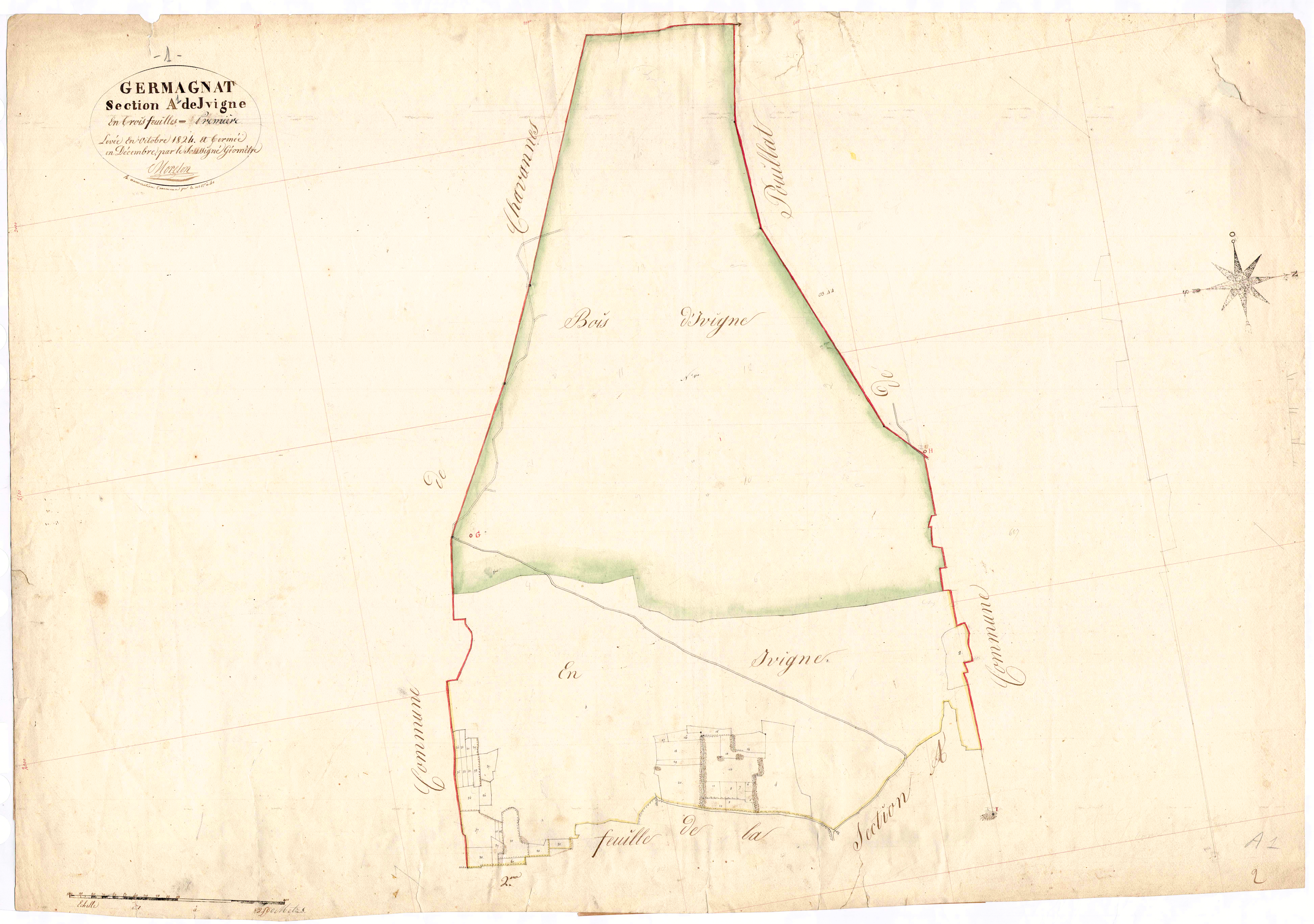 Germagnat - 3 P 6233 - 3 P 6233 -  Feuille 1  (1824)