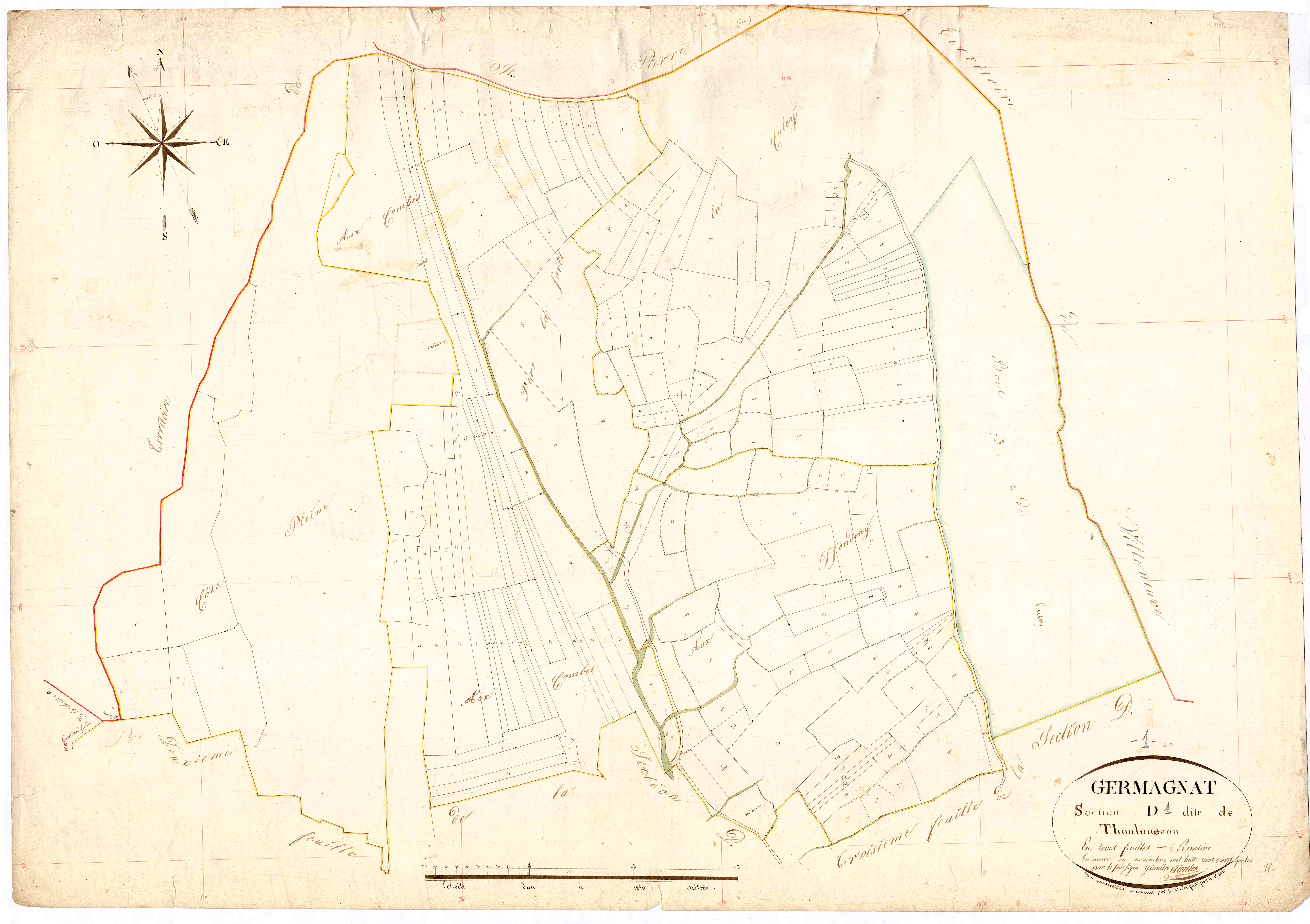 Germagnat - 3 P 6242 - 3 P 6242 -  Feuille 1  (1824)