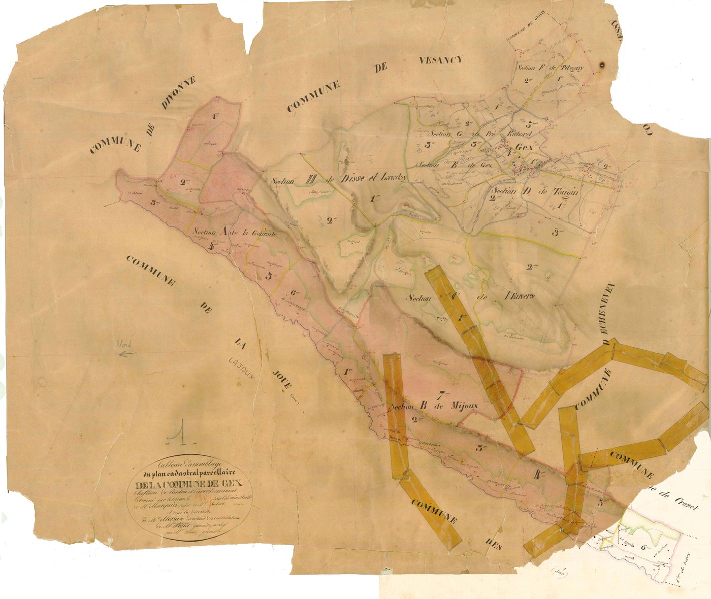 Gex - 3 P 6249 - 3 P 6249 -  Tableau d'assemblage  (1845)