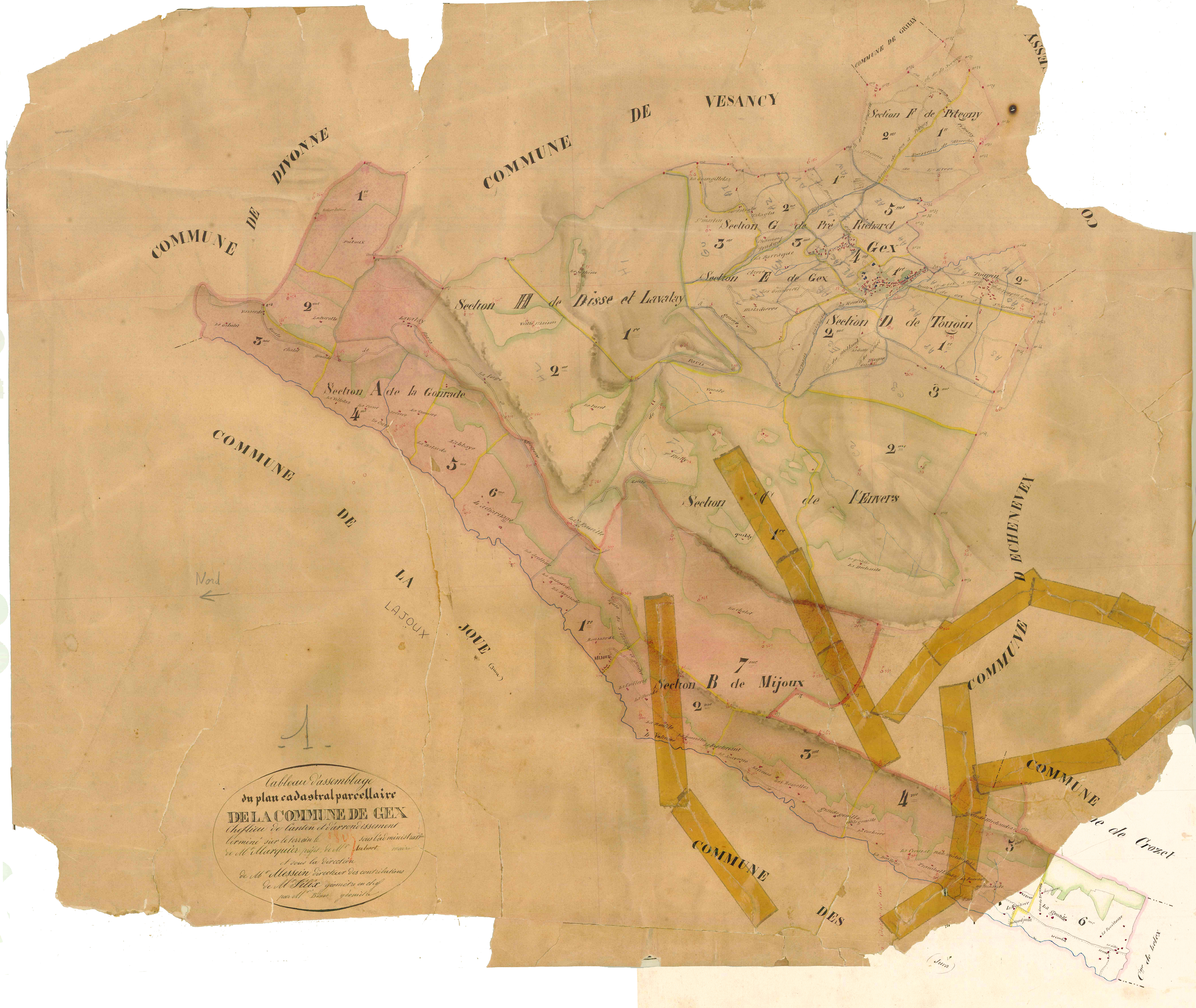 Gex - 3 P 6249 - 3 P 6249 - Tableau d'assemblage (1845)