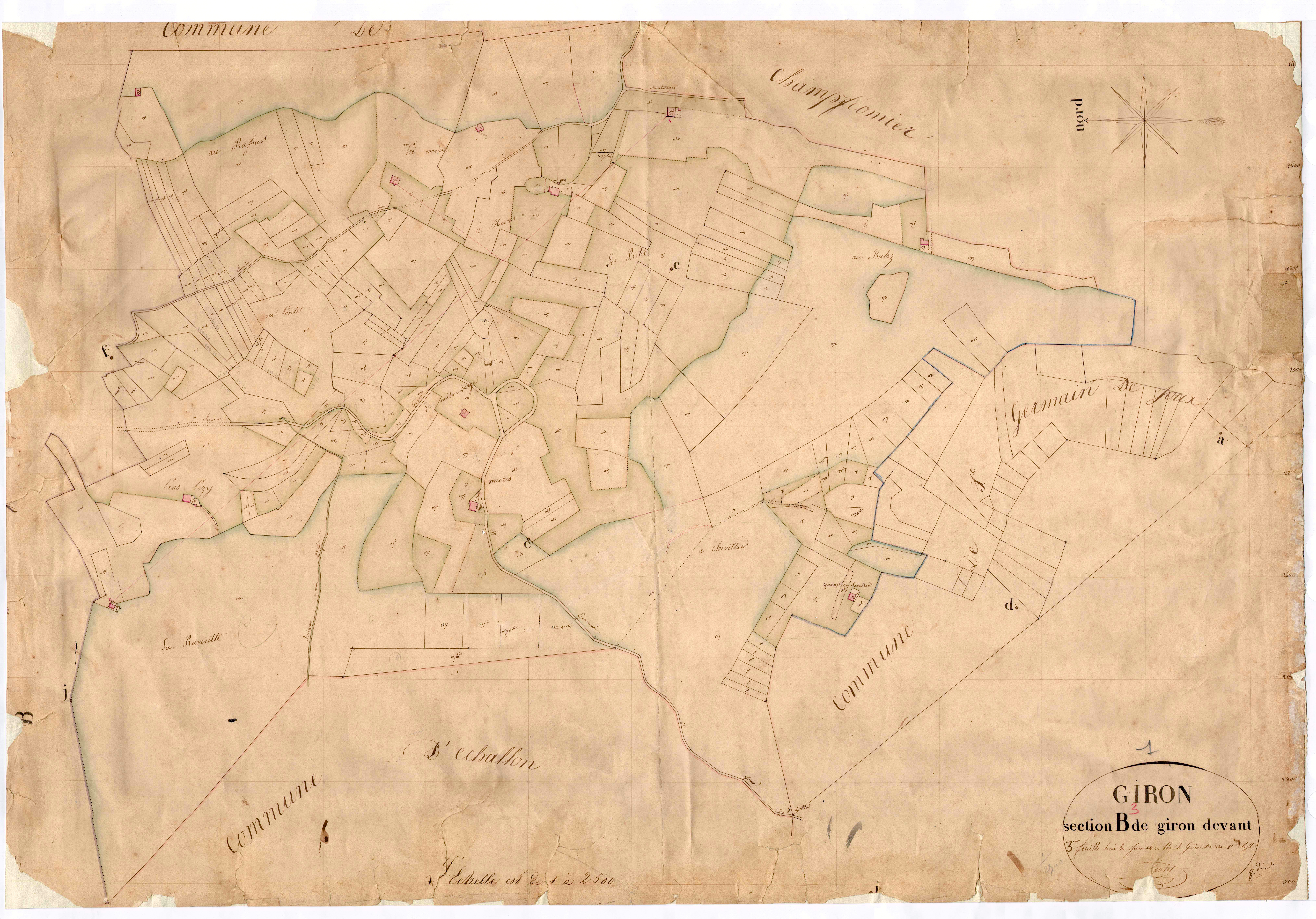 Giron - 3 P 6288 - 3 P 6288 -  Feuille 3  (1833)
