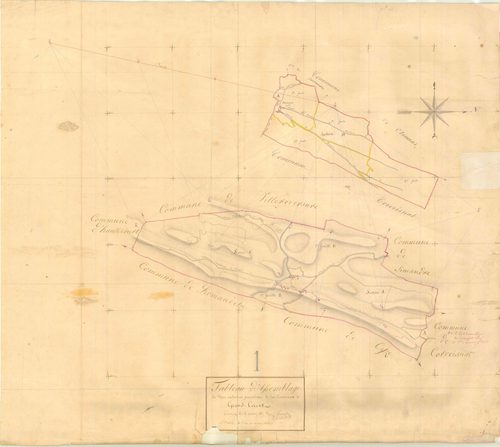 Grand-Corent - 3 P 6306 - 3 P 6306 -  Tableau d'assemblage  (1827)