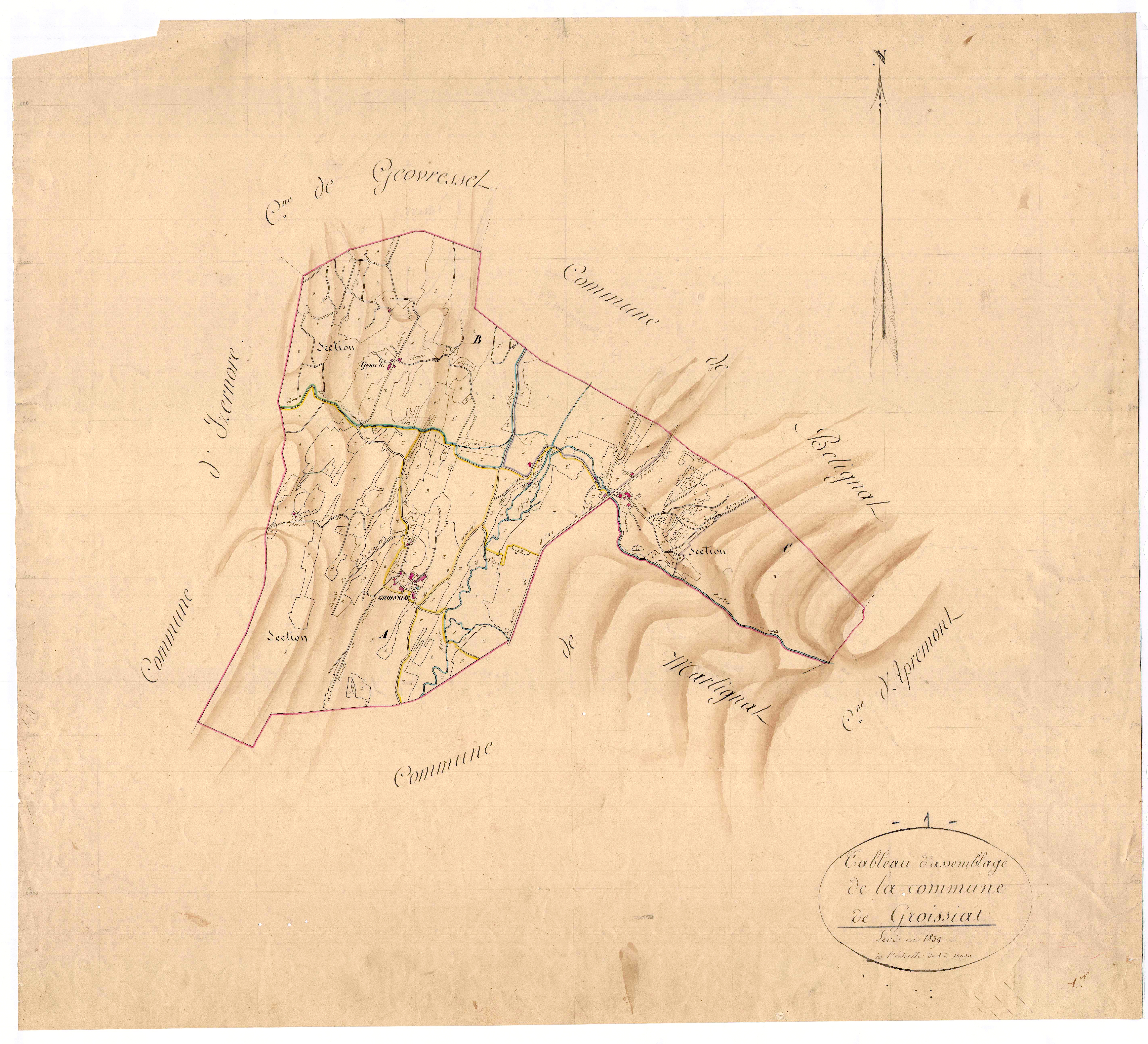 Groissiat - 3 P 6348 - 3 P 6348 -  Tableau général  (1839)
