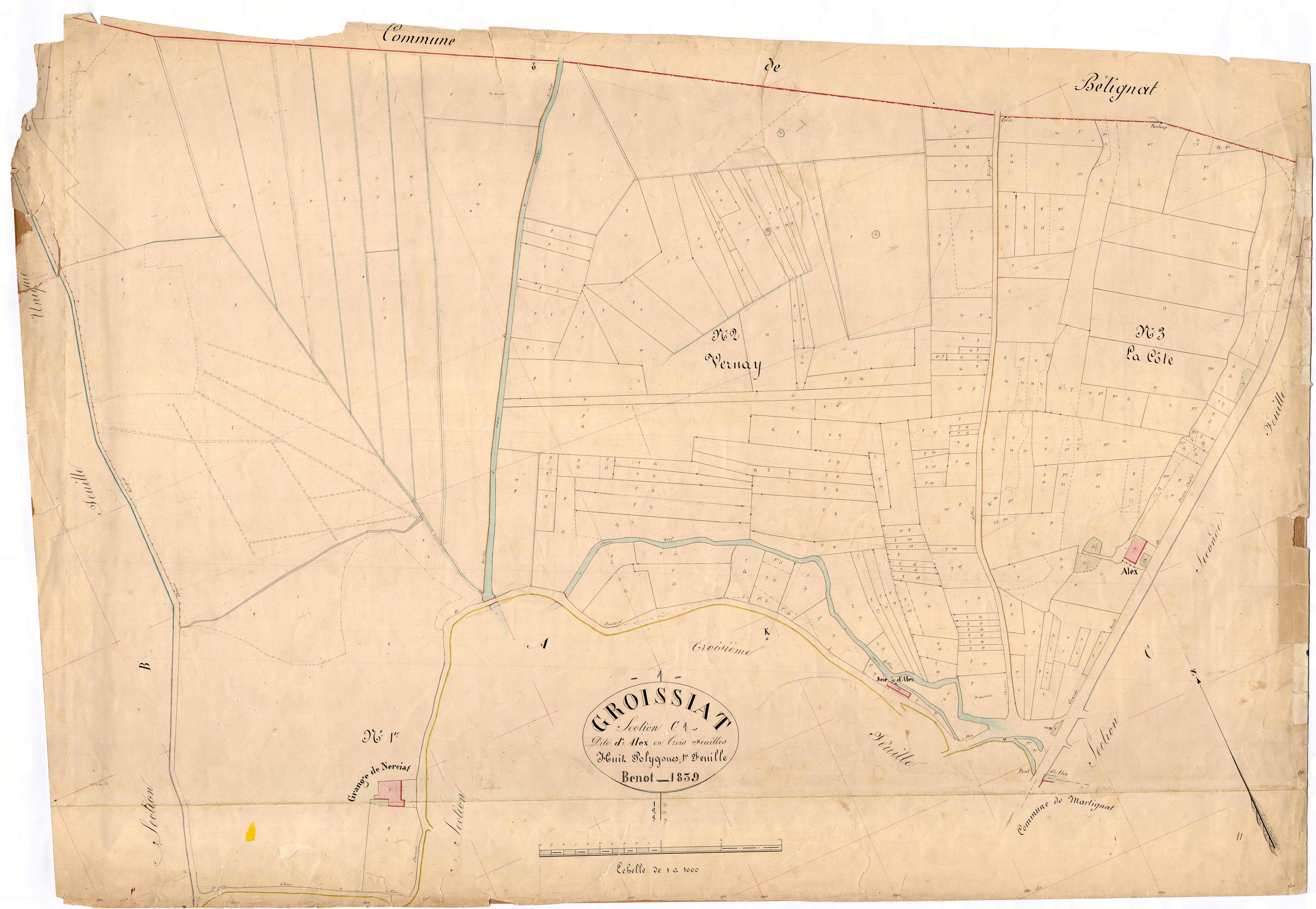 Groissiat - 3 P 6359 - 3 P 6359 -  Feuille 1  (1839)