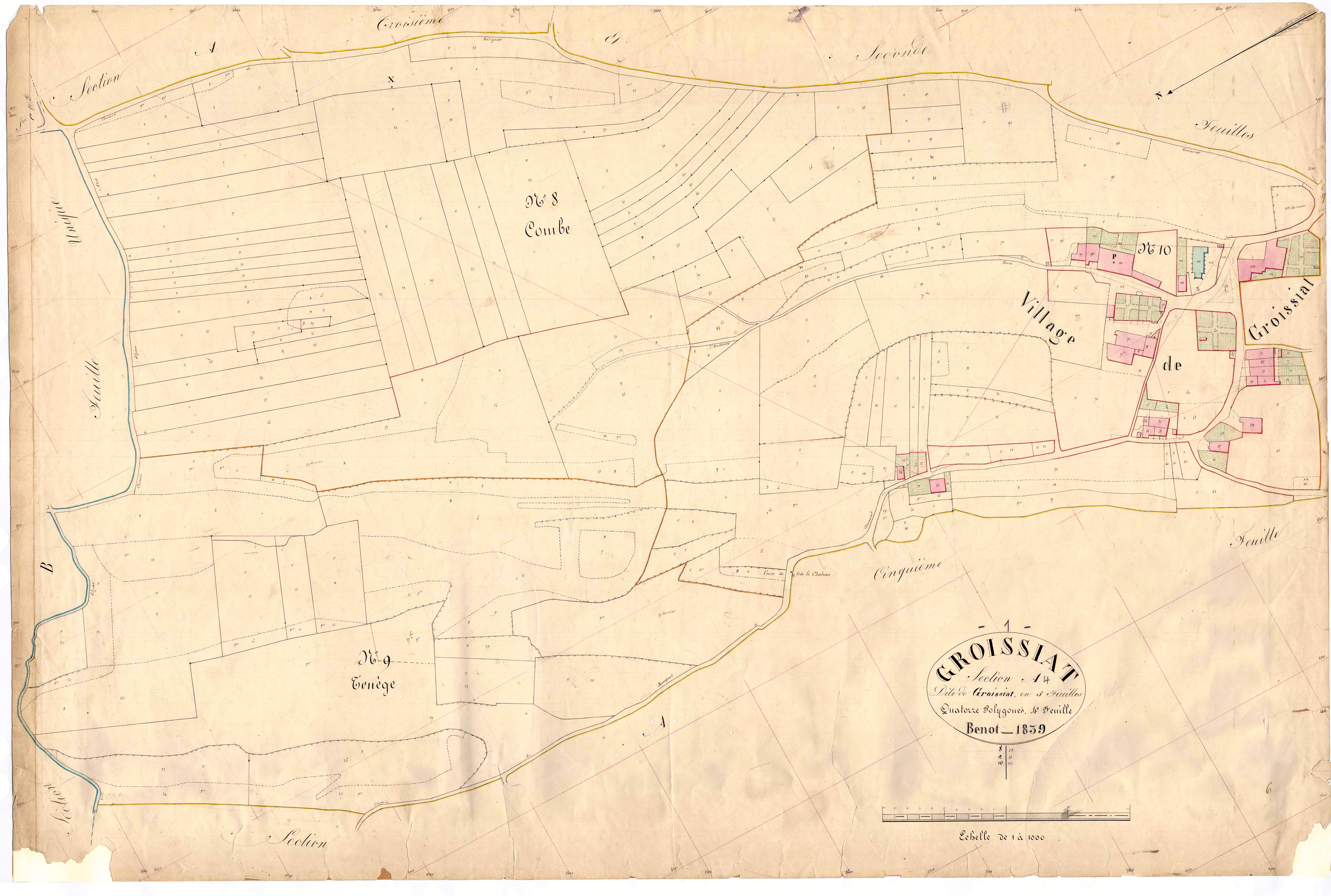Groissiat - 3 P 6355 - 3 P 6355 -  Feuille 4  (1839)