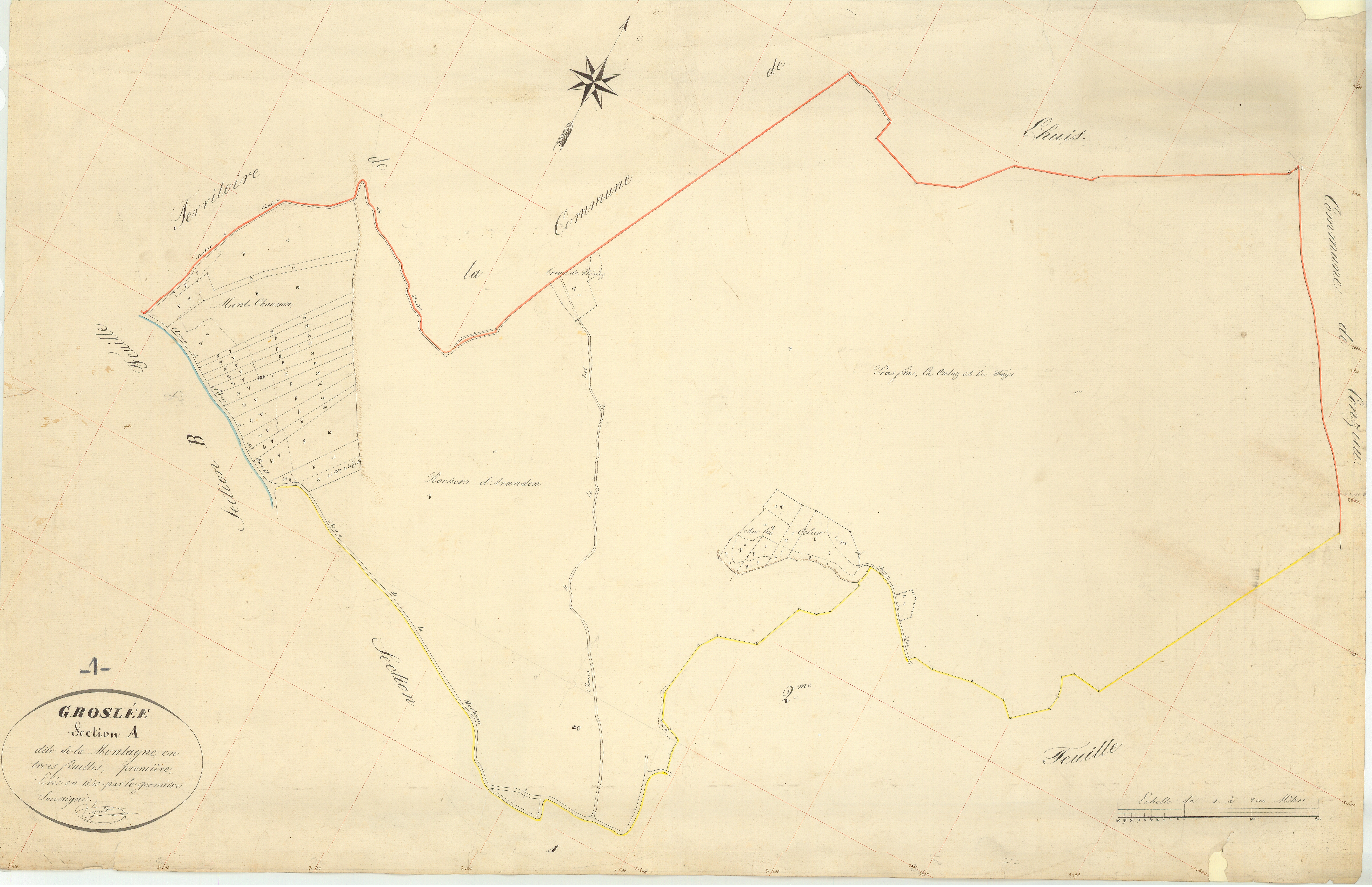 Groslée - 3 P 6363 - 3 P 6363 -  Feuille 1  (1840)