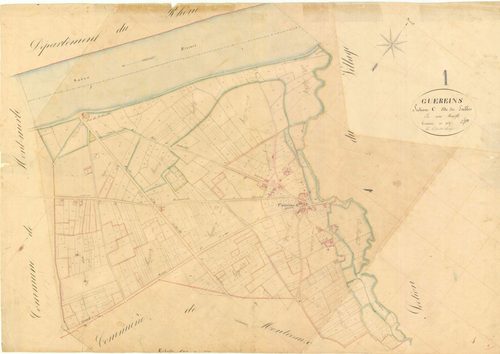 Guéreins - 3 P 6378 - 3 P 6378 -  Feuille 1  (1829)