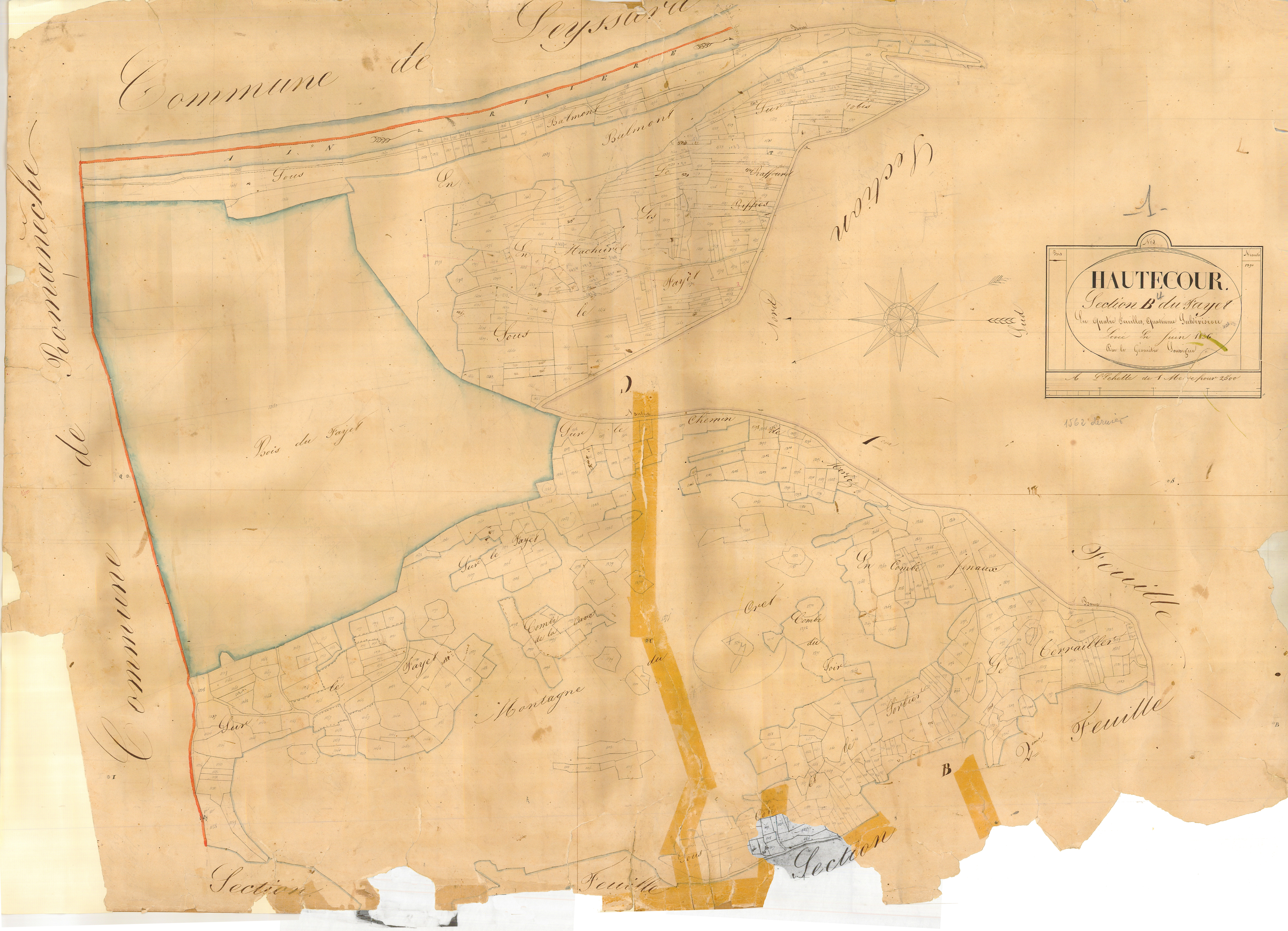 Hautecourt - 1777 W 210-3 - 1777 W 210-3 -  Feuille 4  (1827)
