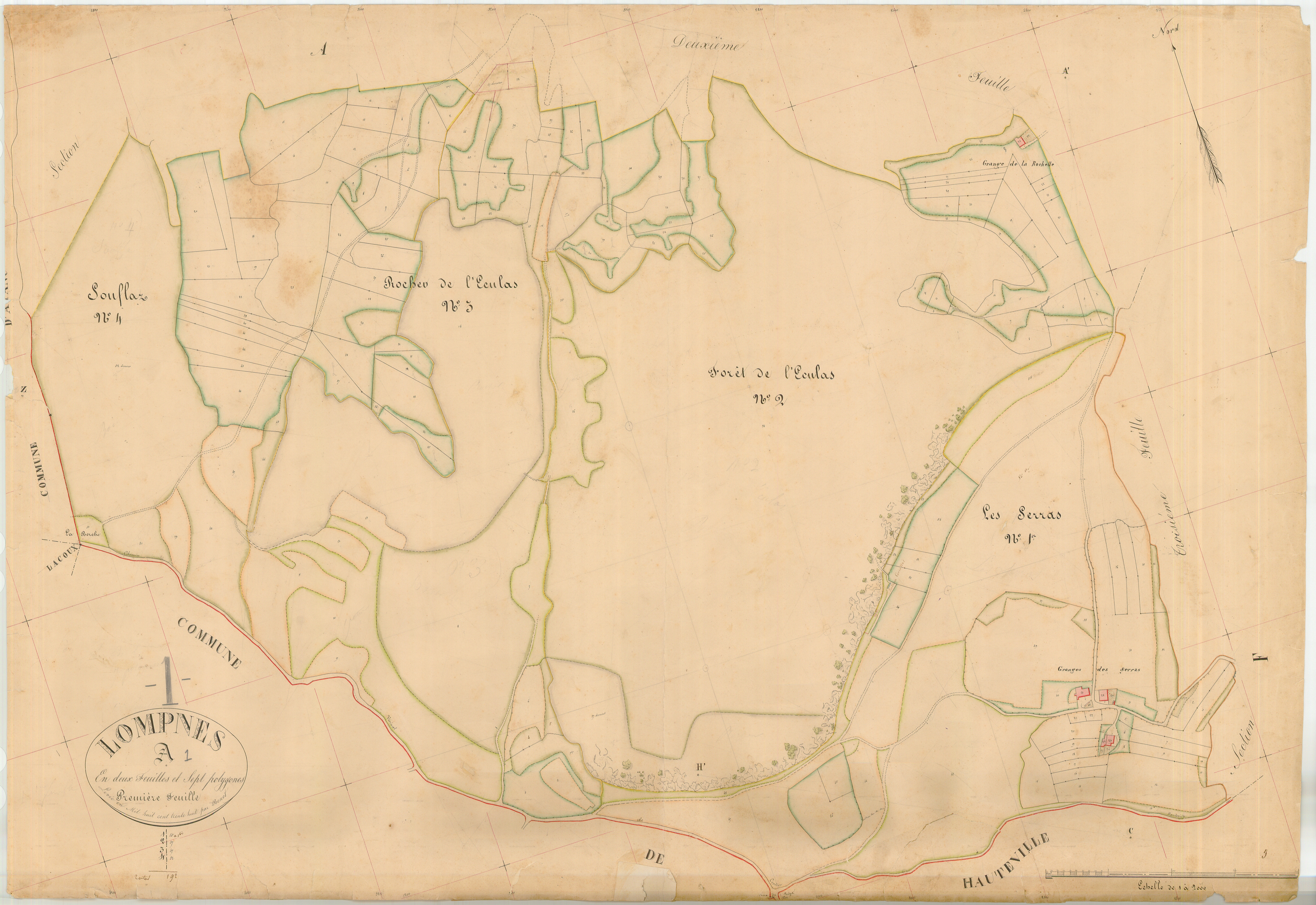 Lompnes - 3 P 7098 - 3 P 7098 -  Feuille 1  (1830)