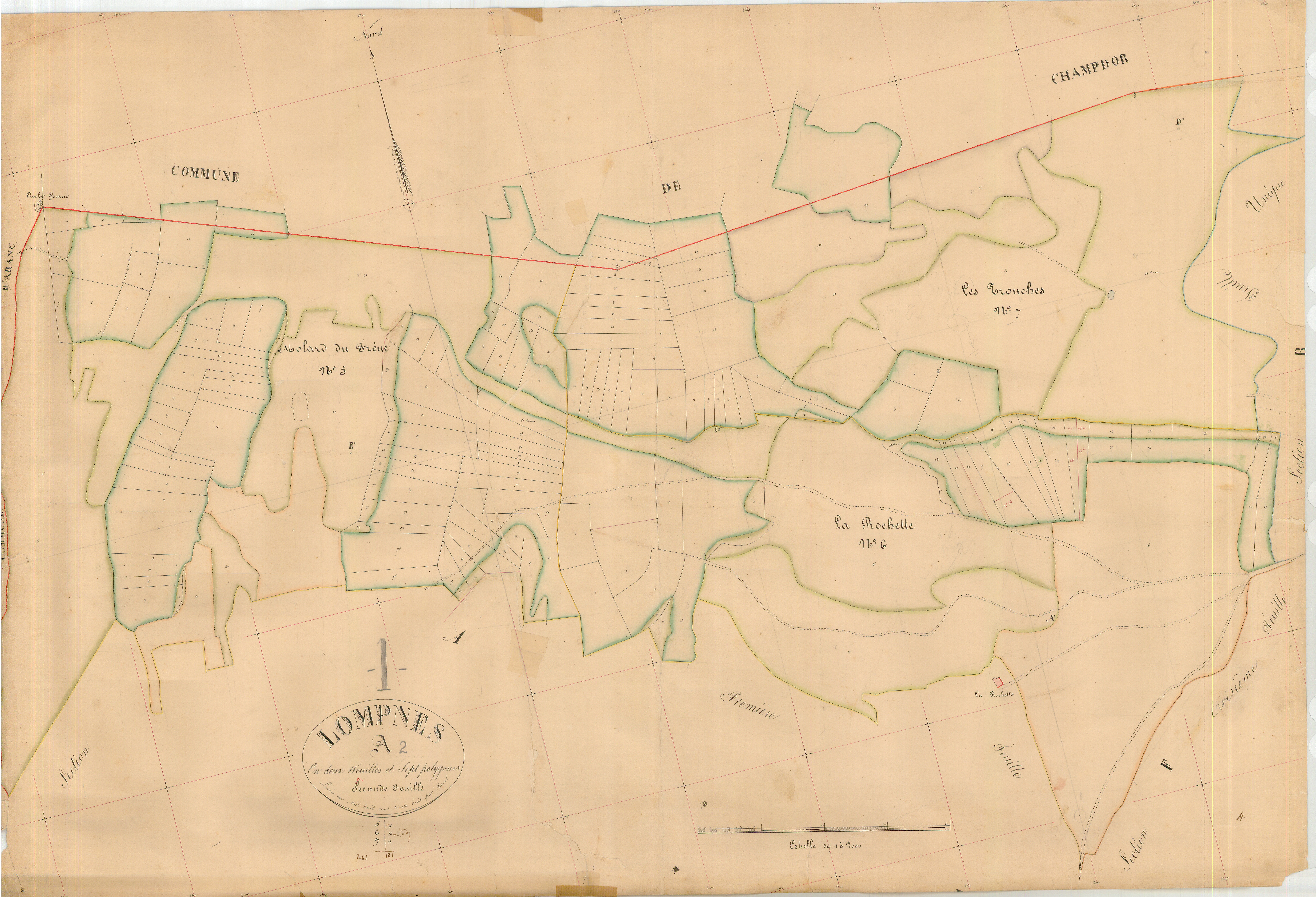 Lompnes - 3 P 7099 - 3 P 7099 -  Feuille 2  (1830)