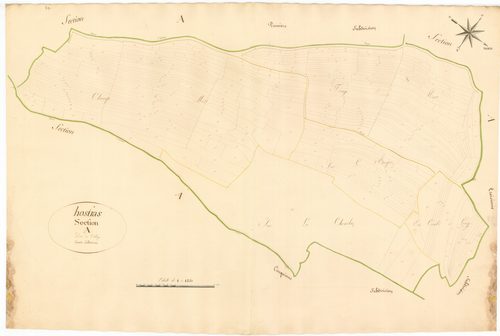 Hostiaz (Plateau d'Hauteville, Ain, France ; ancienne commune) - 3 P 10107-3 - 3 P 10107-3 -  Feuille 2  (1811)