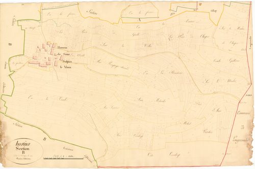 Hostiaz (Plateau d'Hauteville, Ain, France ; ancienne commune) - 3 P 10107-7 - 3 P 10107-7 -  Feuille 1  (1811)
