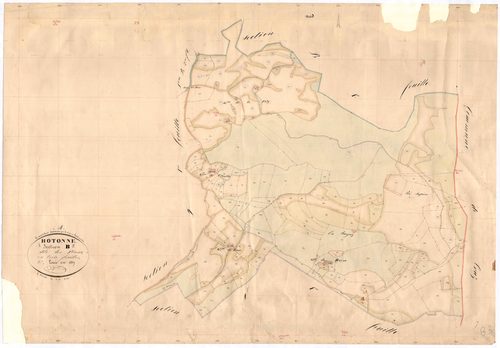 Hotonnes (Haut Valromey, Ain, France ; ancienne commune) - 3 P 6428 - 3 P 6428 -  Feuille 3  (1837)