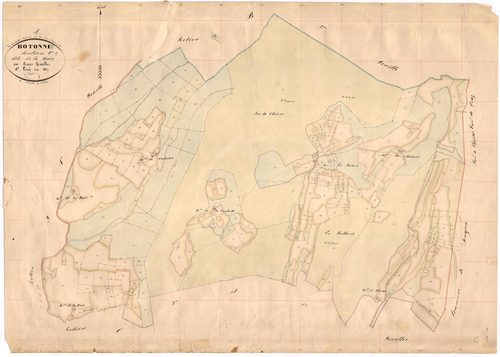 Hotonnes (Haut Valromey, Ain, France ; ancienne commune) - 3 P 6429 - 3 P 6429 -  Feuille 1  (1837)