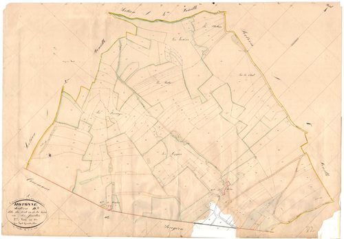 Hotonnes (Haut Valromey, Ain, France ; ancienne commune) - 3 P 6433 - 3 P 6433 -  Feuille 2  (1837)