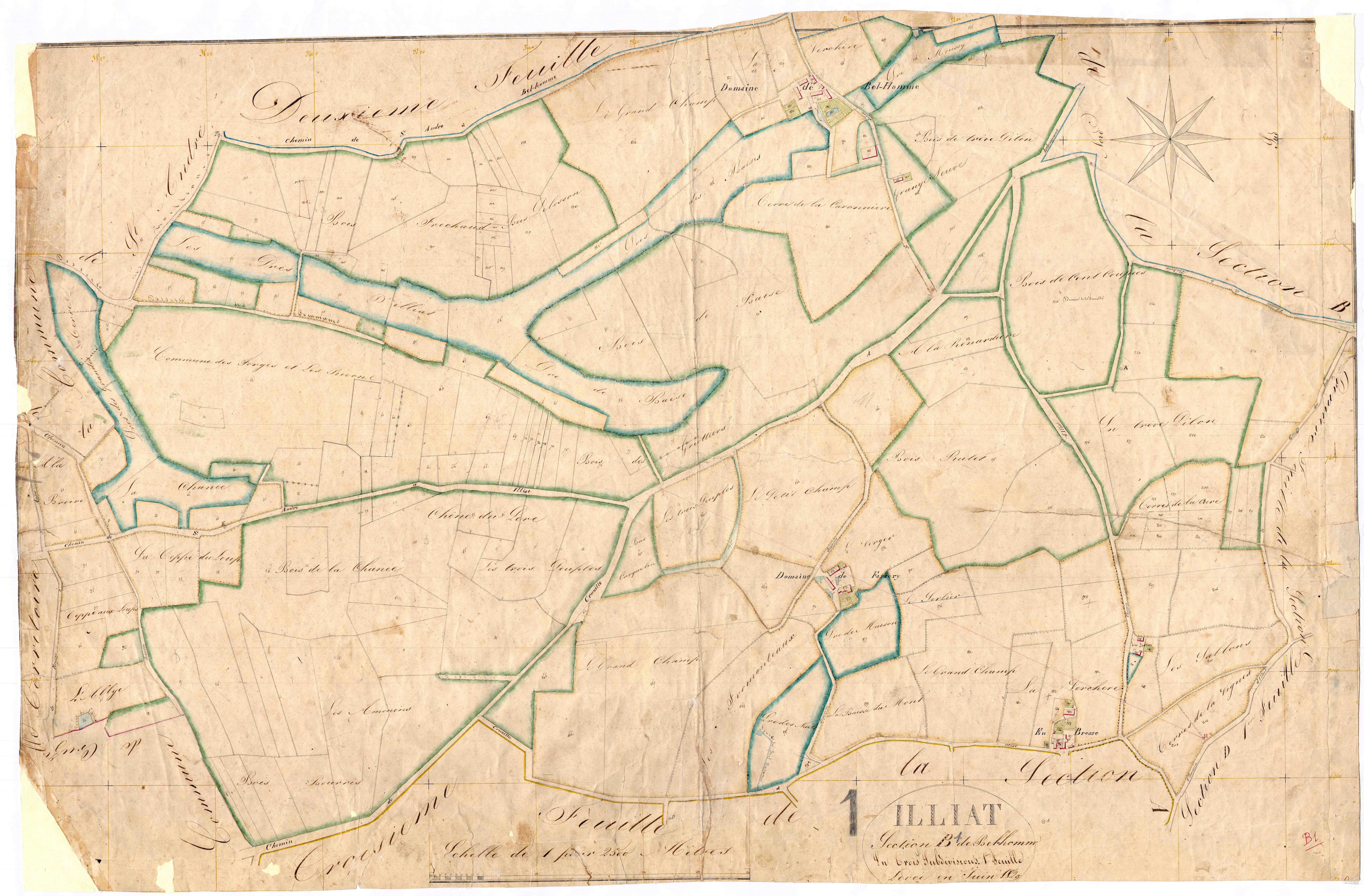 Illiat - 3 P 6449 - 3 P 6449 -  Feuille 1  (1829)