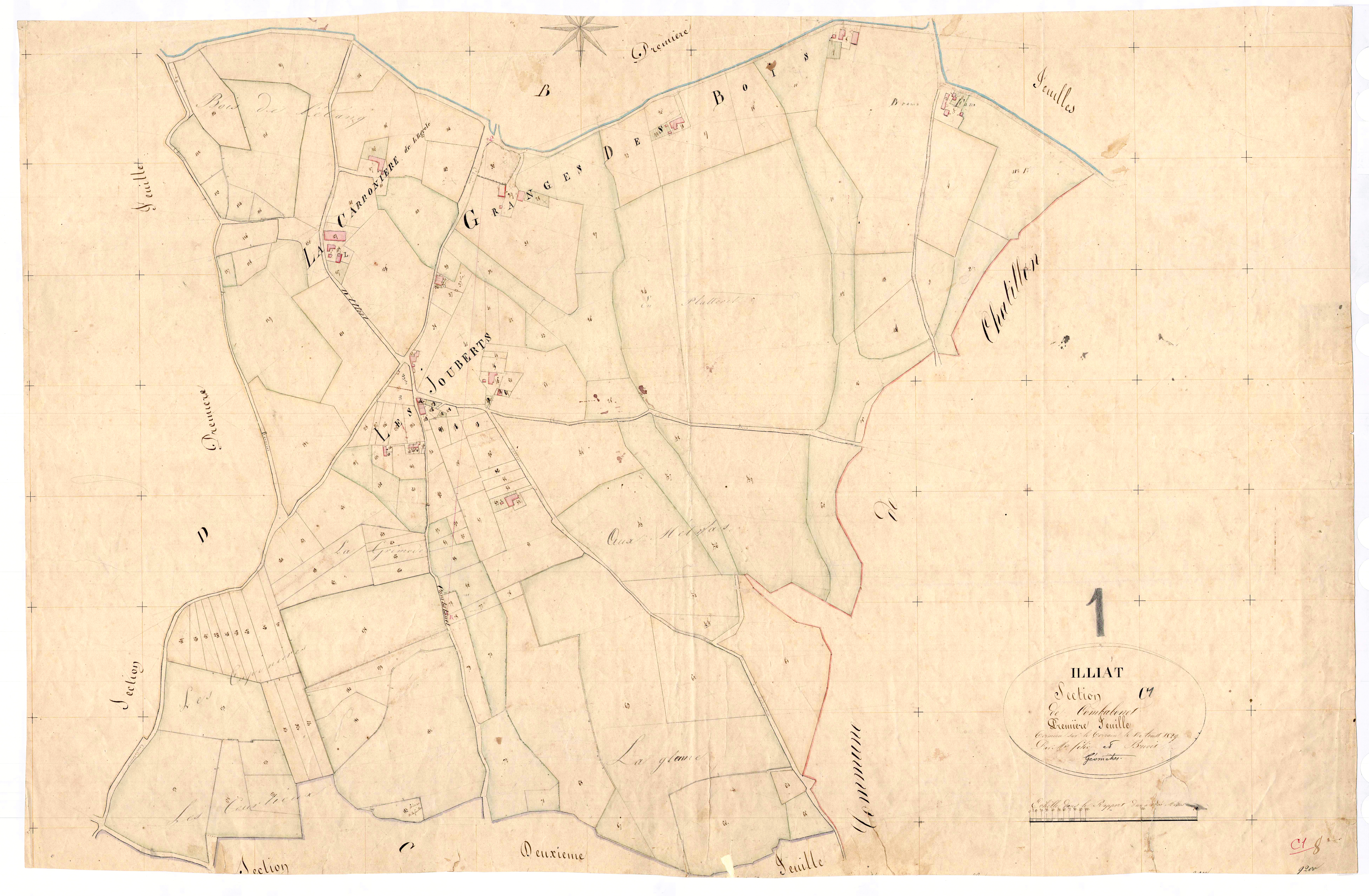 Illiat - 3 P 6452 - 3 P 6452 -  Feuille 1  (1829)