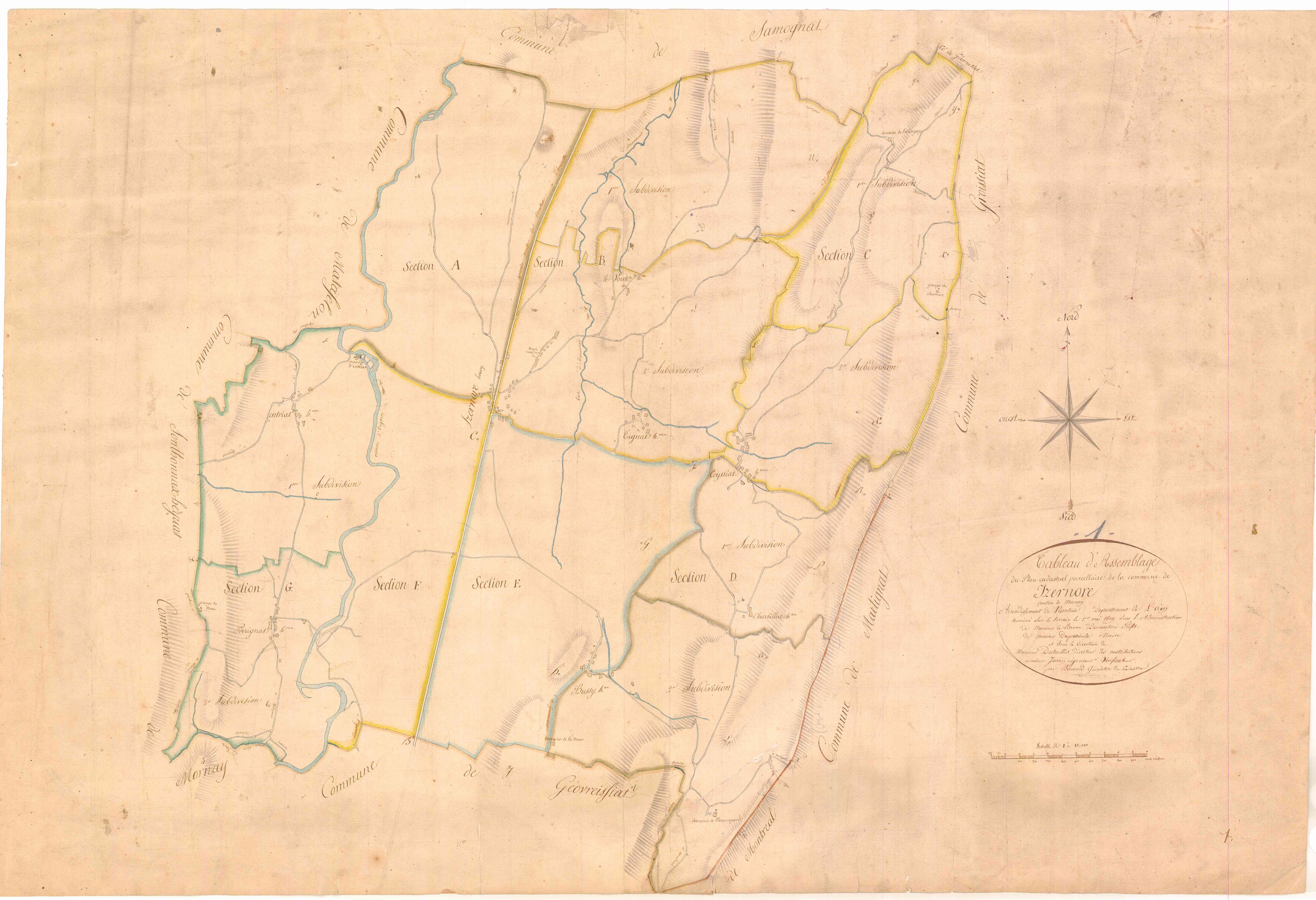 Izernore - 3 P 6513 - 3 P 6513 -  Tableau d'assemblage  (1819)