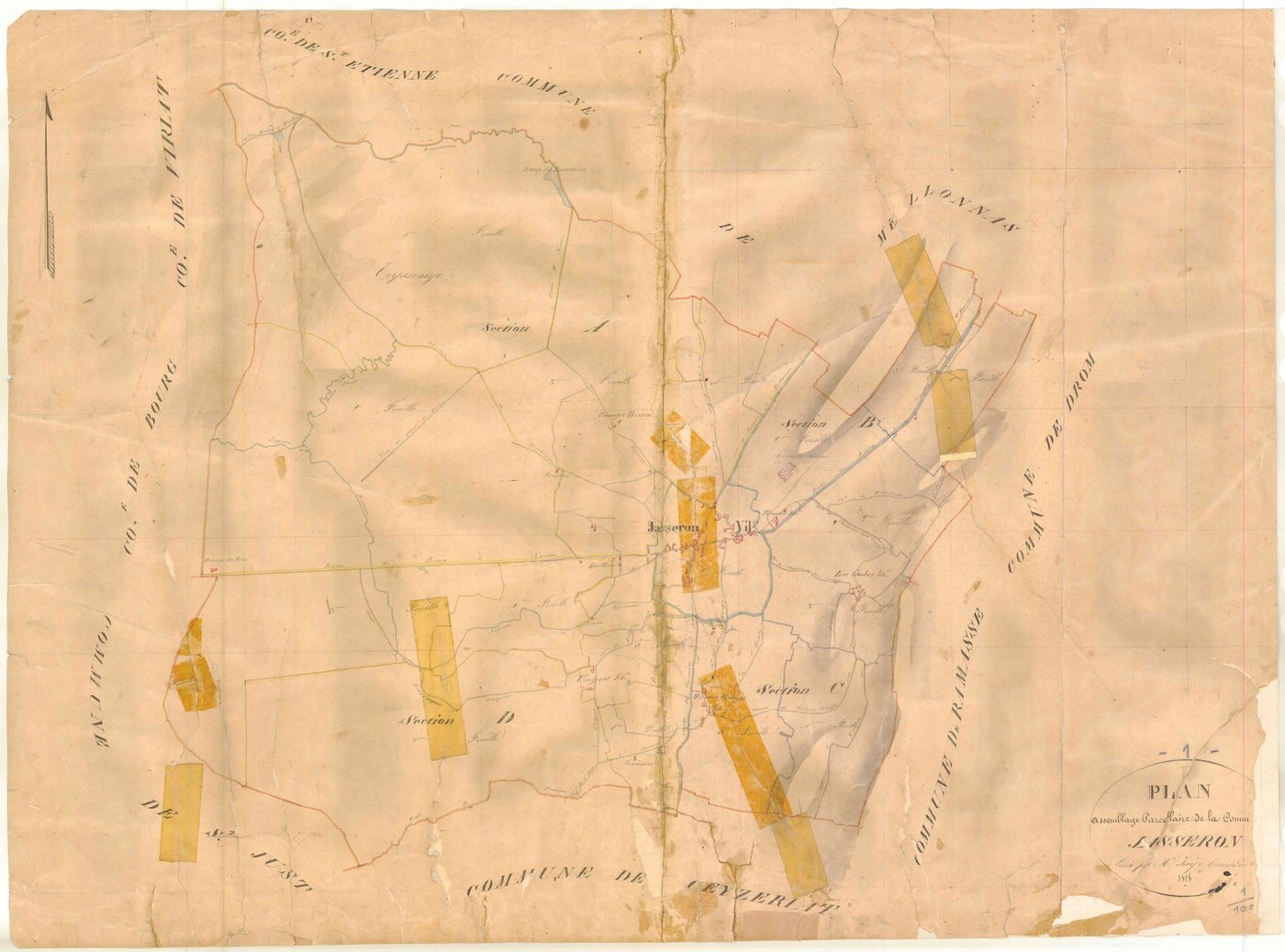 Jasseron - 3 P 6537 - 3 P 6537 -  Tableau d'assemblage  (1828)