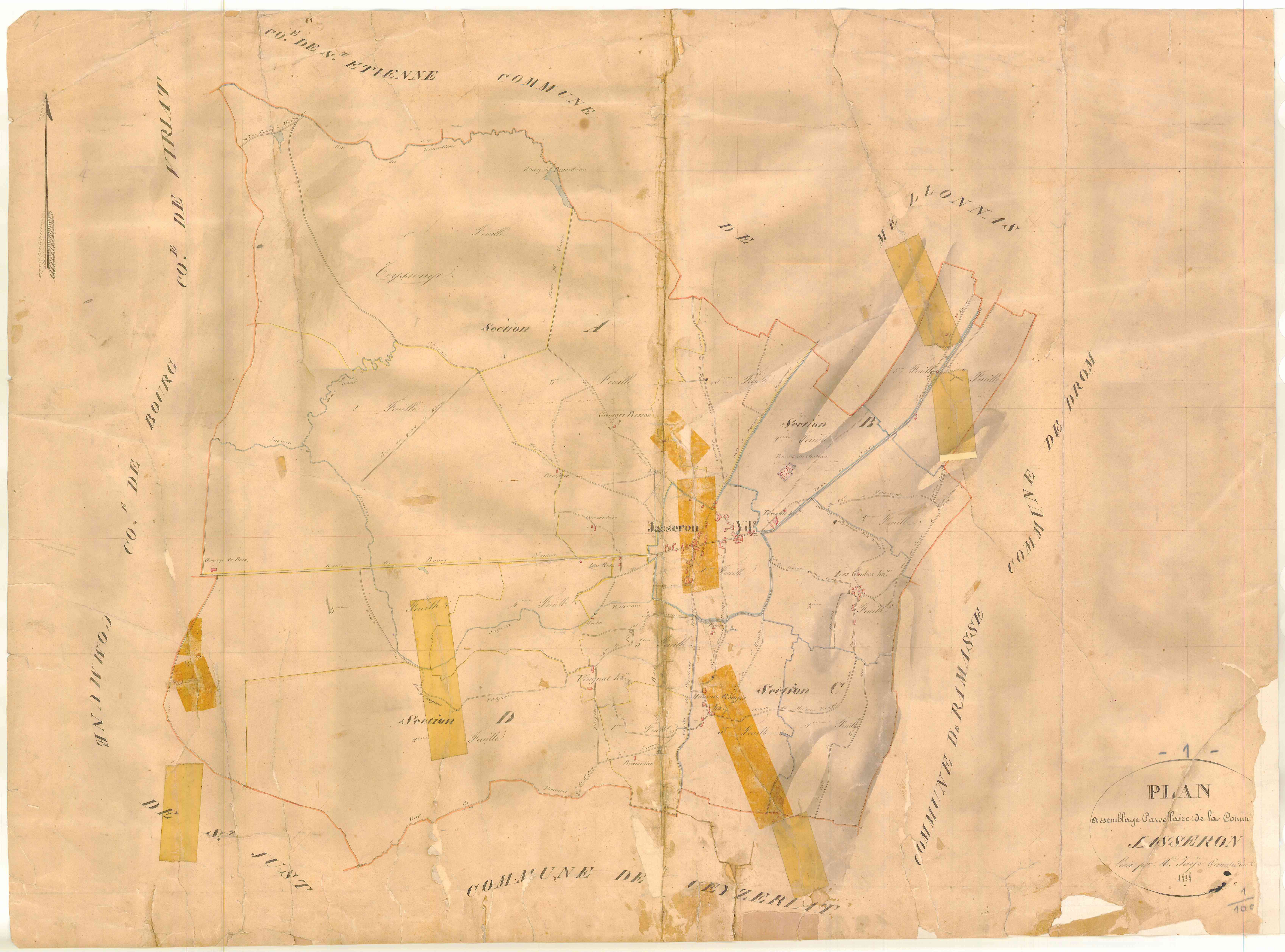 Jasseron - 3 P 6537 - 3 P 6537 -  Tableau d'assemblage  (1828)