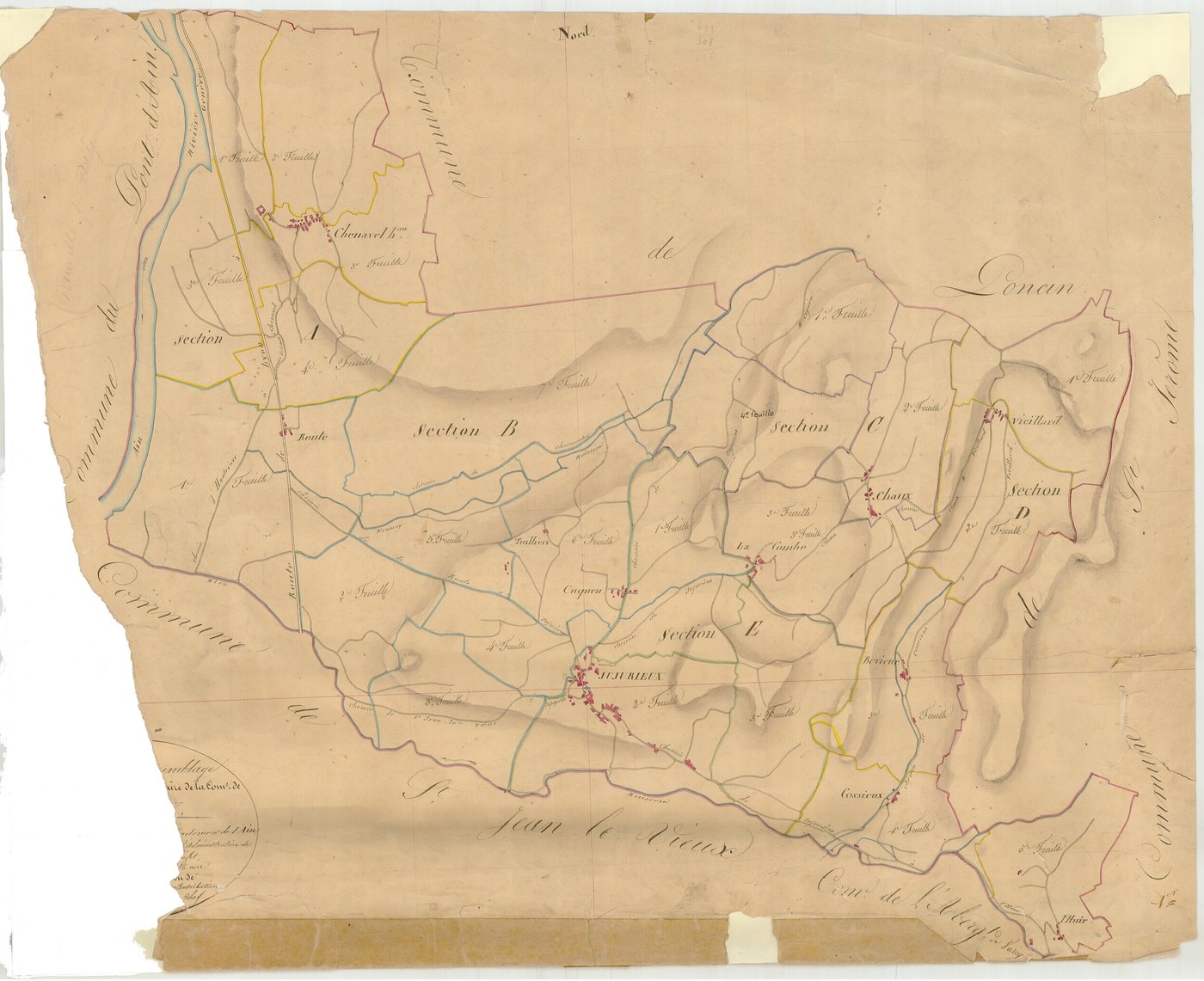 Jujurieux - 3 P 6583 - 3 P 6583 -  Tableau d'assemblage  (1825)