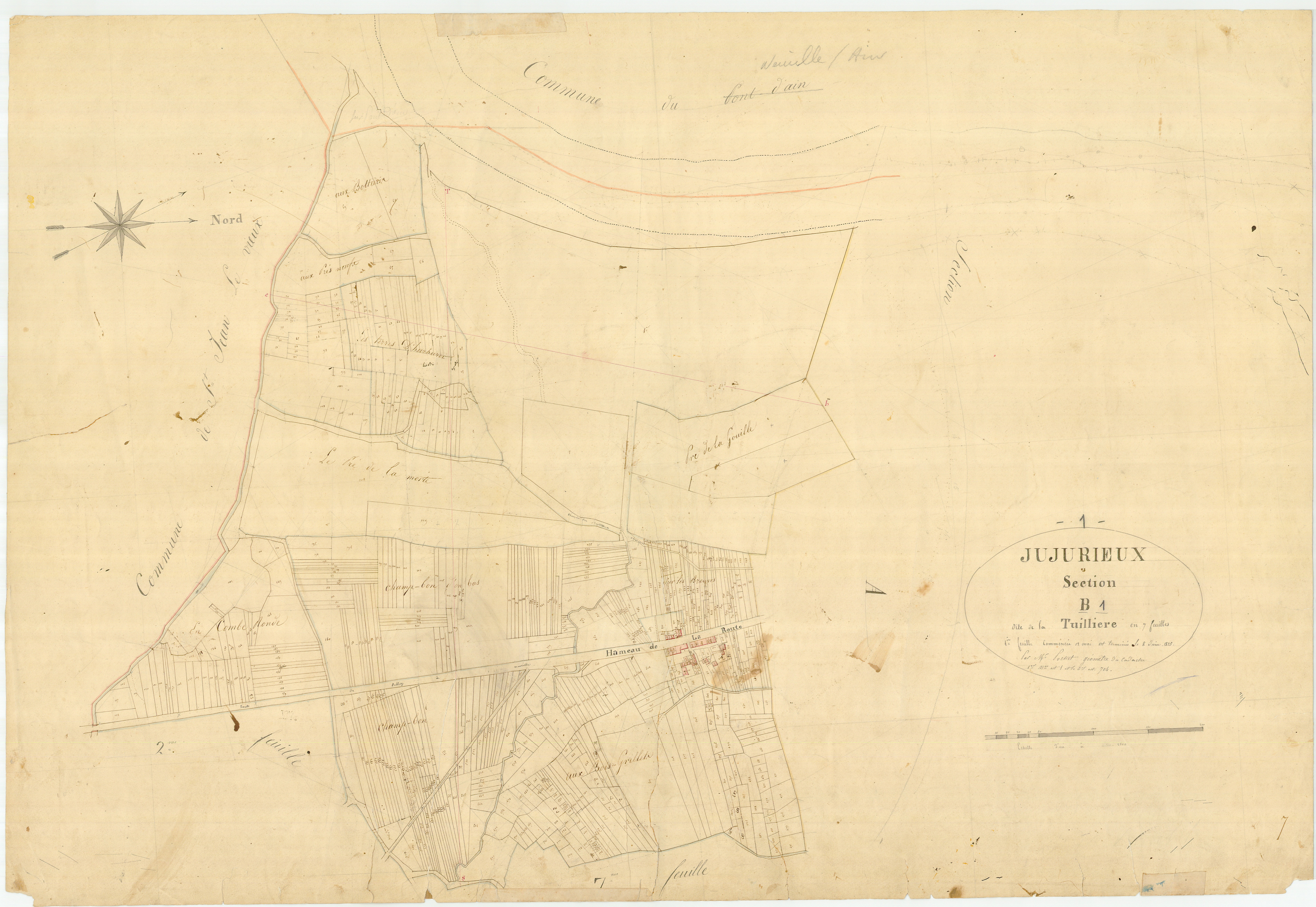 Jujurieux - 3 P 6589 - 3 P 6589 -  Feuille 1  (1825)