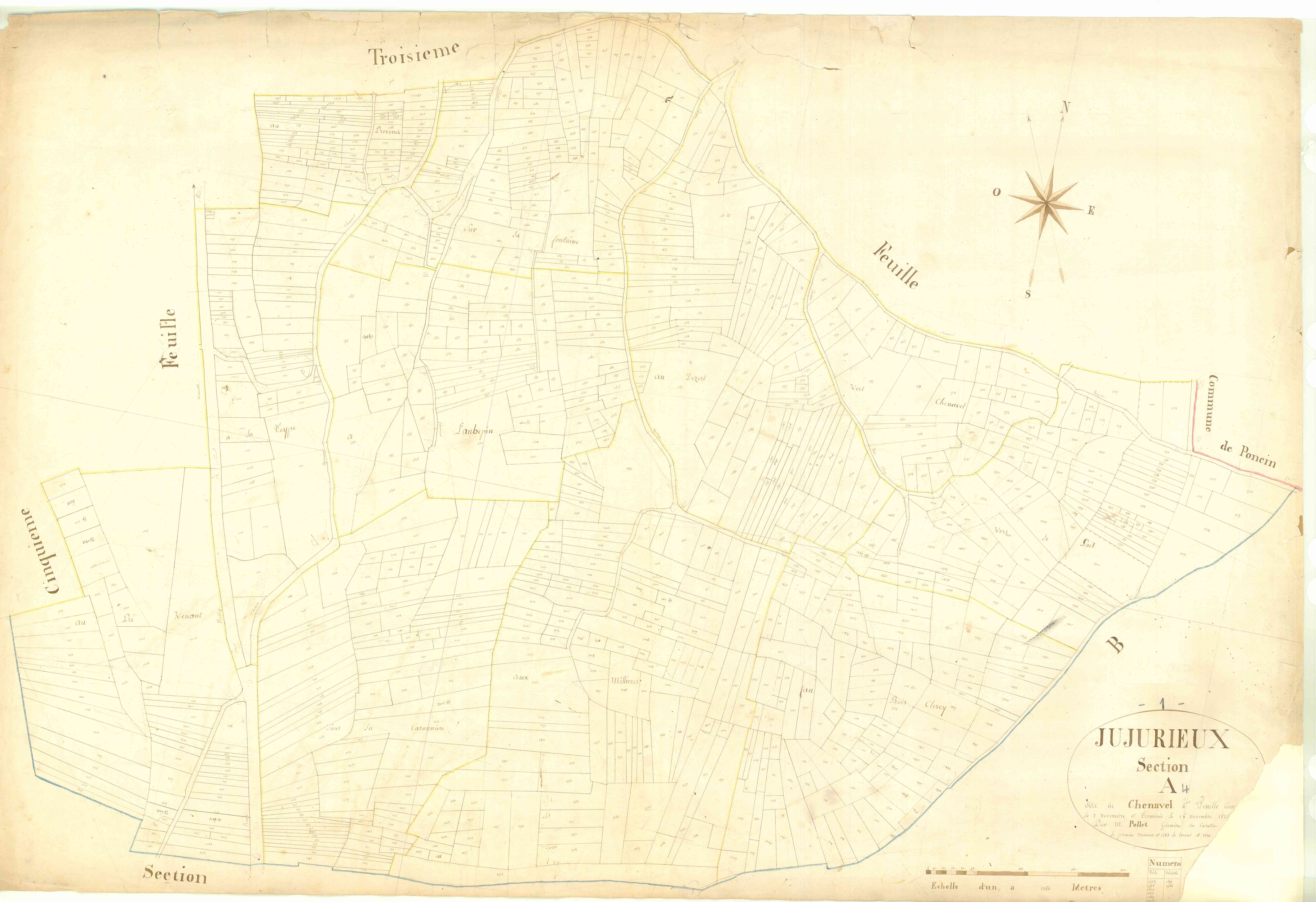 Jujurieux - 3 P 6587 - 3 P 6587 -  Feuille 4  (1825)