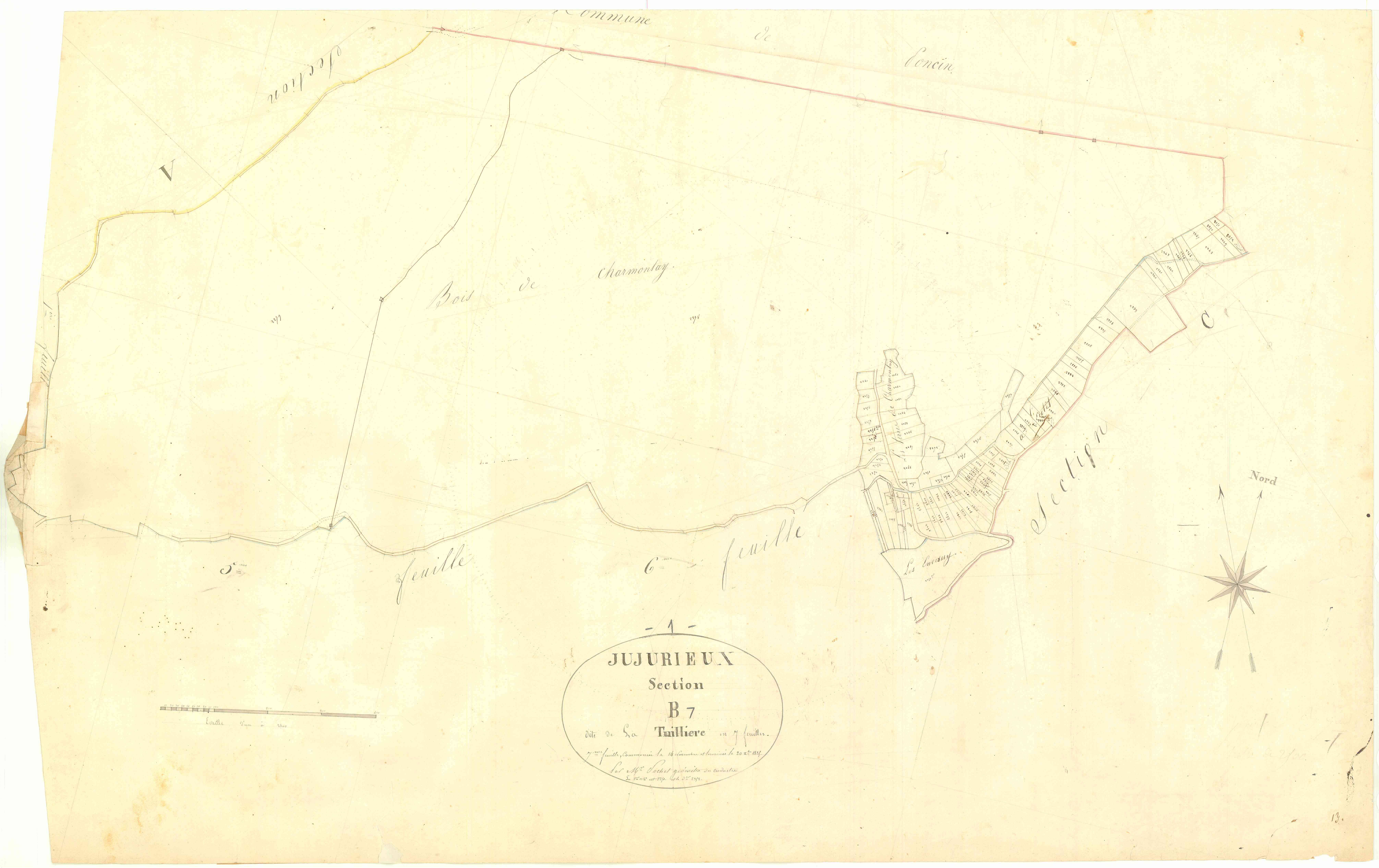Jujurieux - 3 P 6595 - 3 P 6595 -  Feuille 7  (1825)