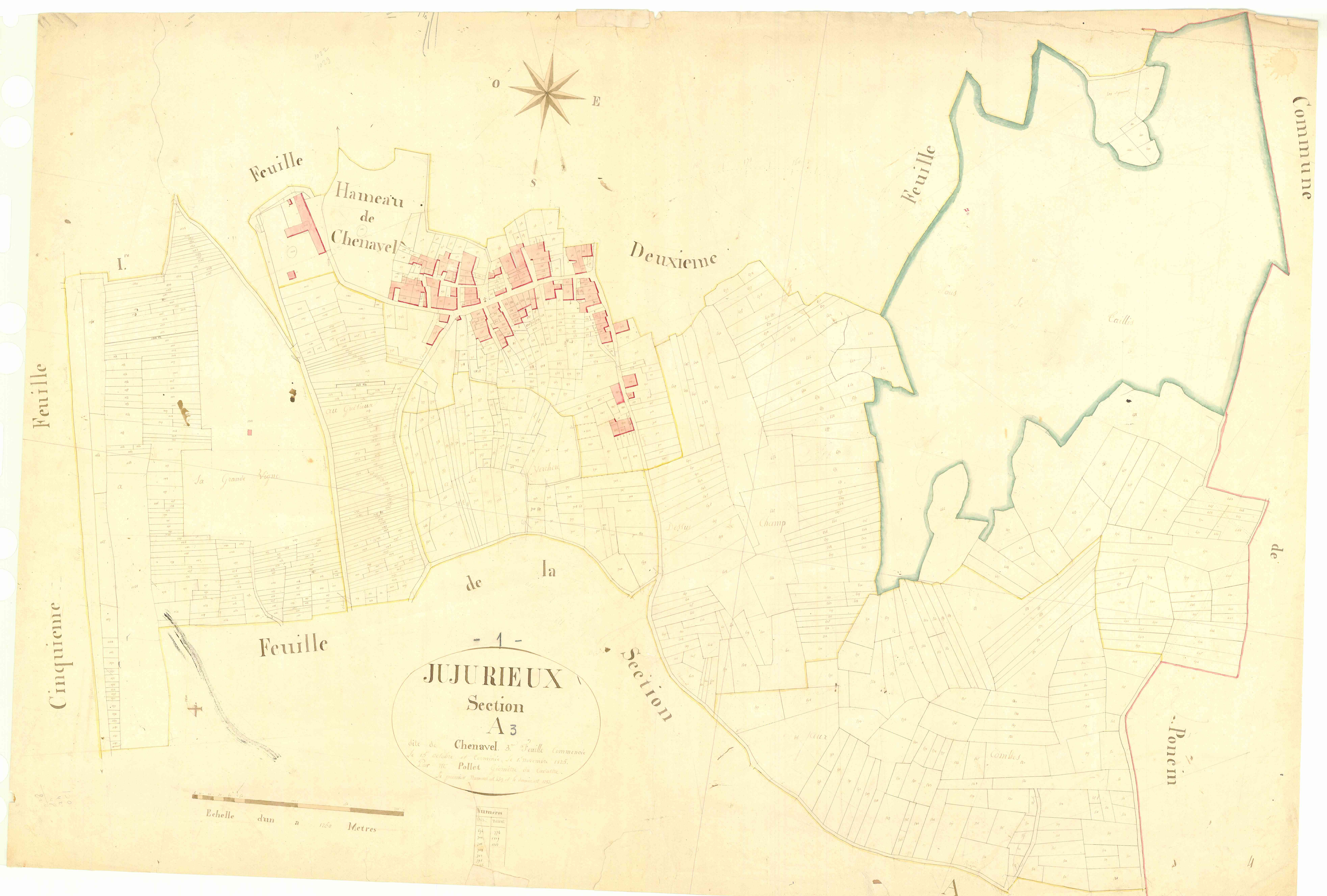 Jujurieux - 3 P 6586 - 3 P 6586 -  Feuille 3  (1825)