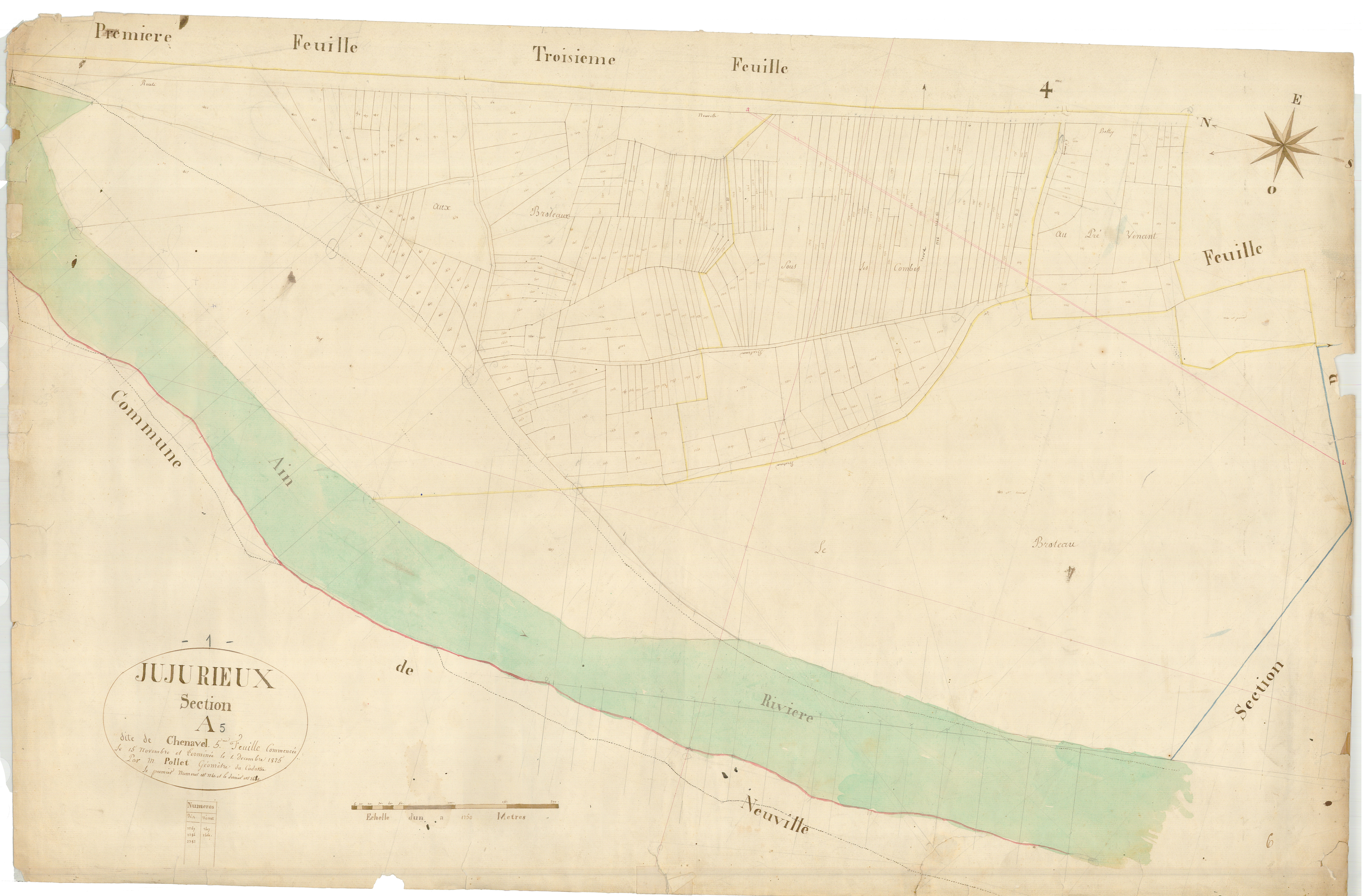 Jujurieux - 3 P 6588 - 3 P 6588 -  Feuille 5  (1825)